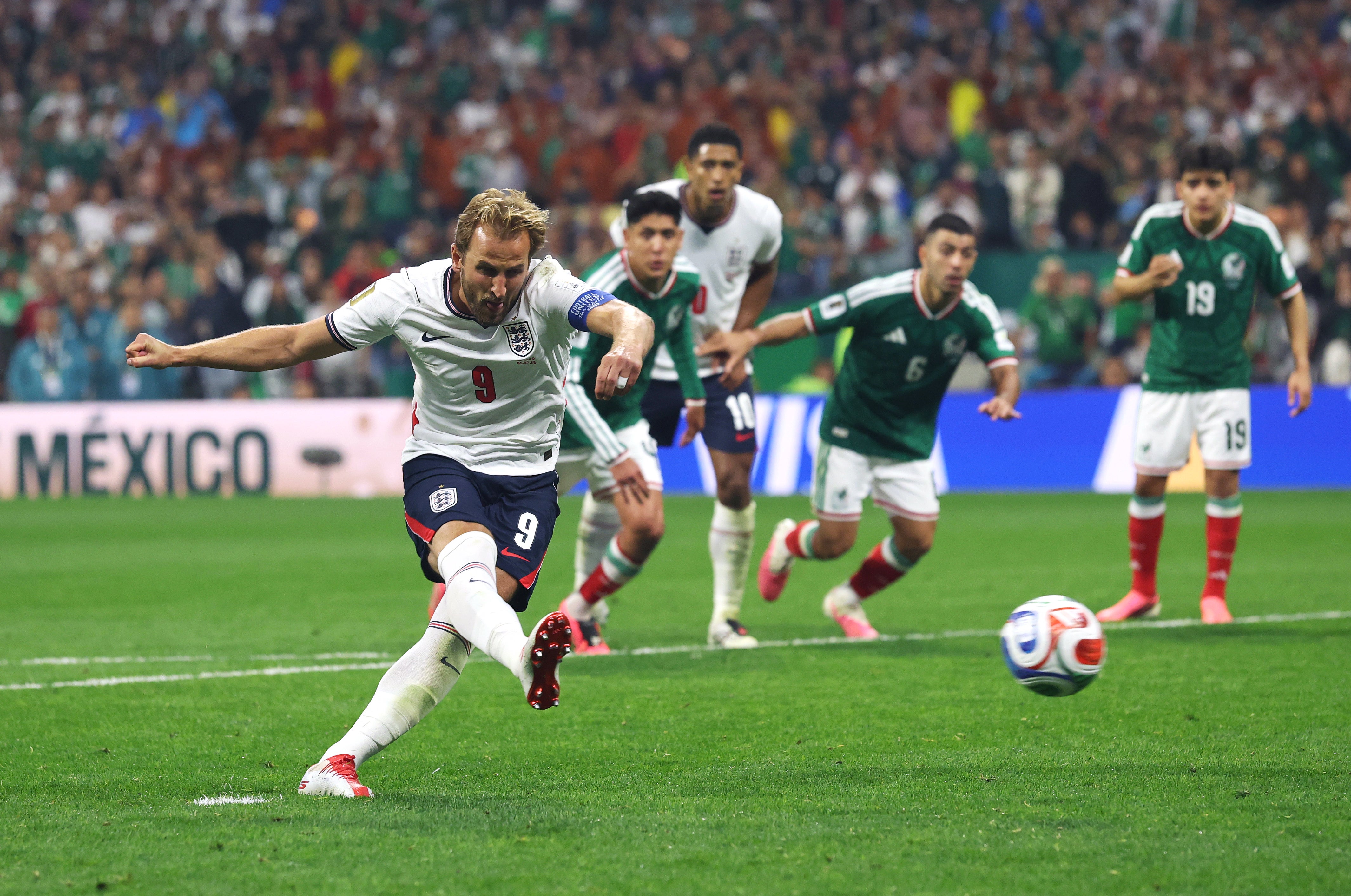 Harry Kane fired England 3-1 ahead from the penalty spot