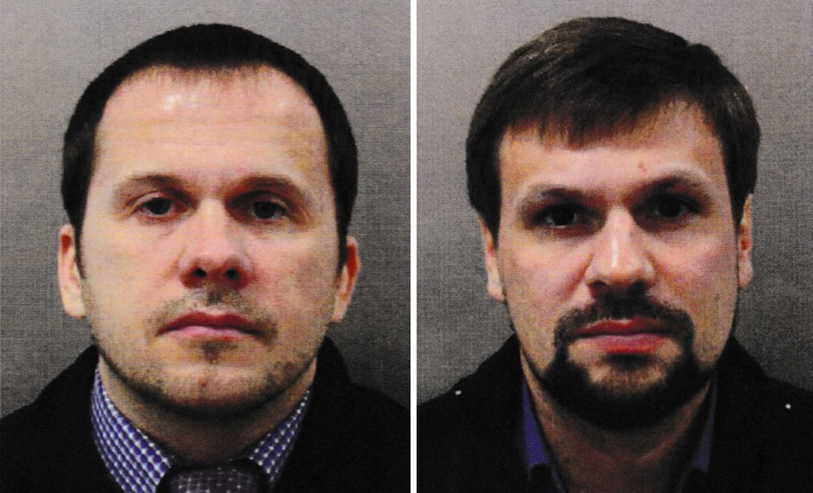 Alexander Petrov (left) and Ruslan Boshirov are believed to have carried out the Salisbury attack (Metropolitan Police/PA) (PA Media)
