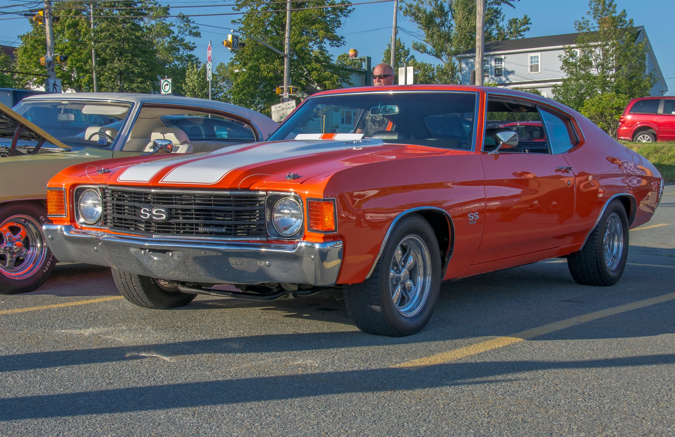 A 1970 Chevrolet Chevelle SS, similar to the model reportedly raffled off by Swift and Kelce at their wedding