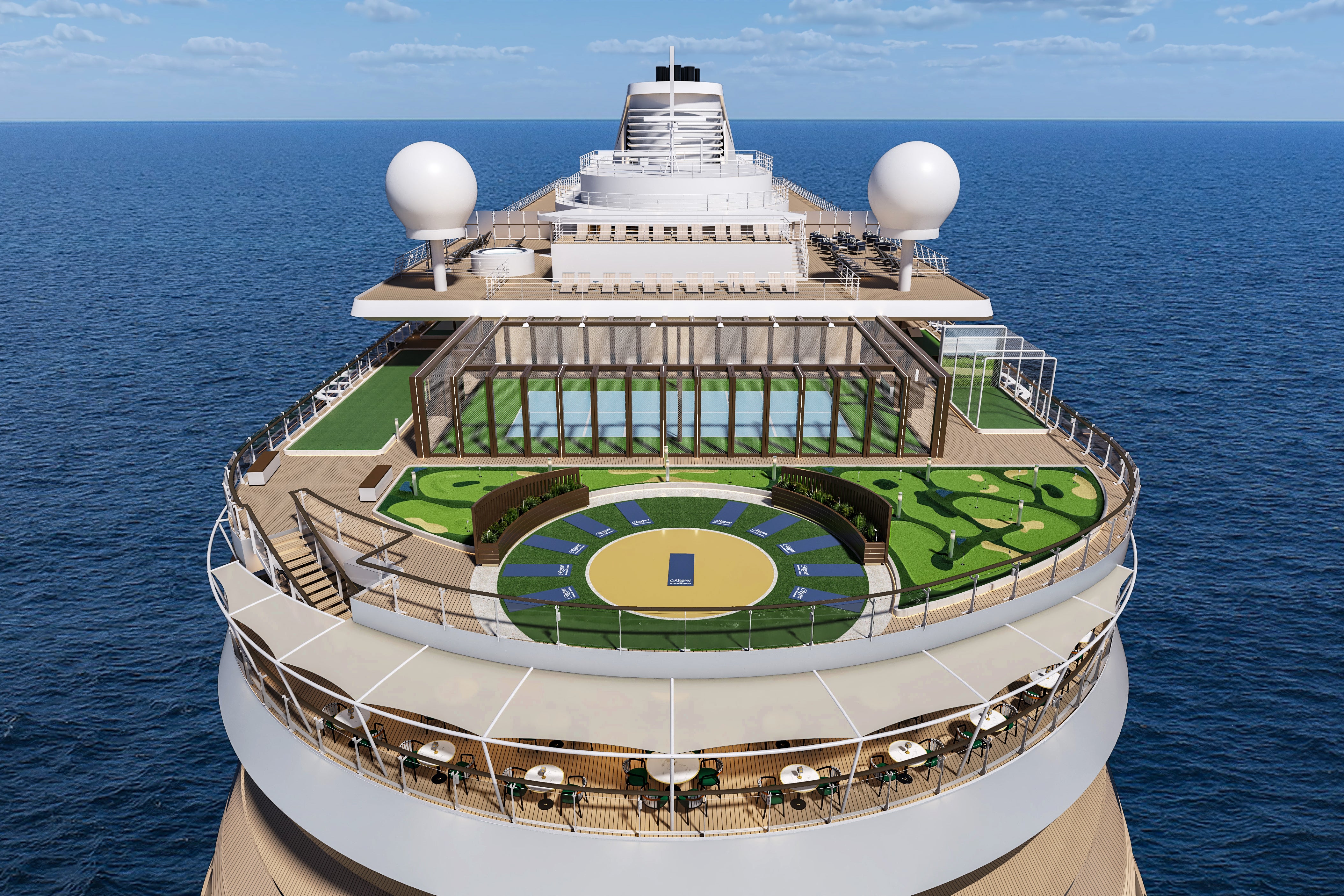 The sports deck will be open all day for guests (Regent Seven Seas)