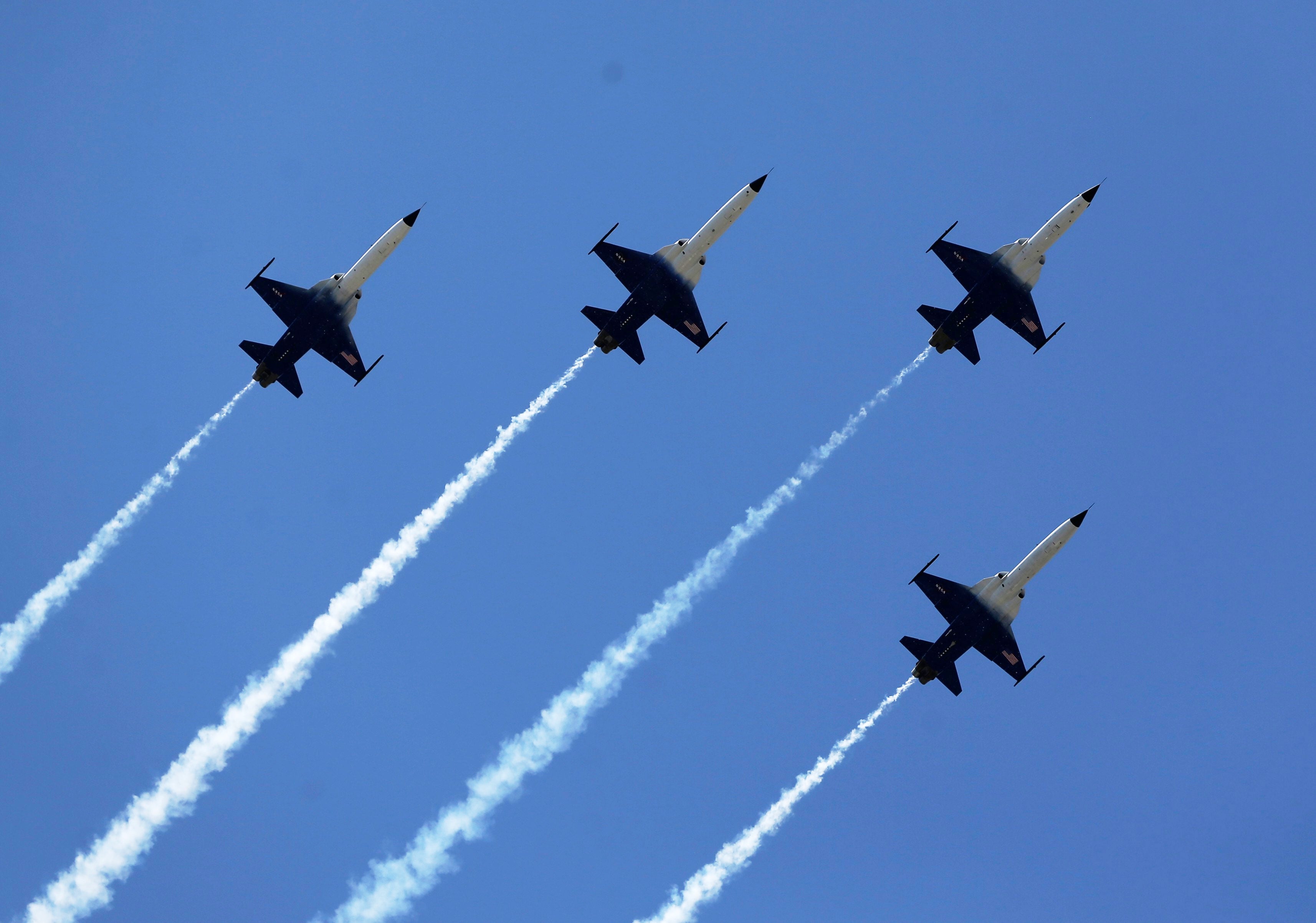 NASA Administrator Jared Isaacman flew a vintage military jet during a July 4 air show over Washington, DC., despite safety concerns cited by the Federal Aviation Administration (AP)