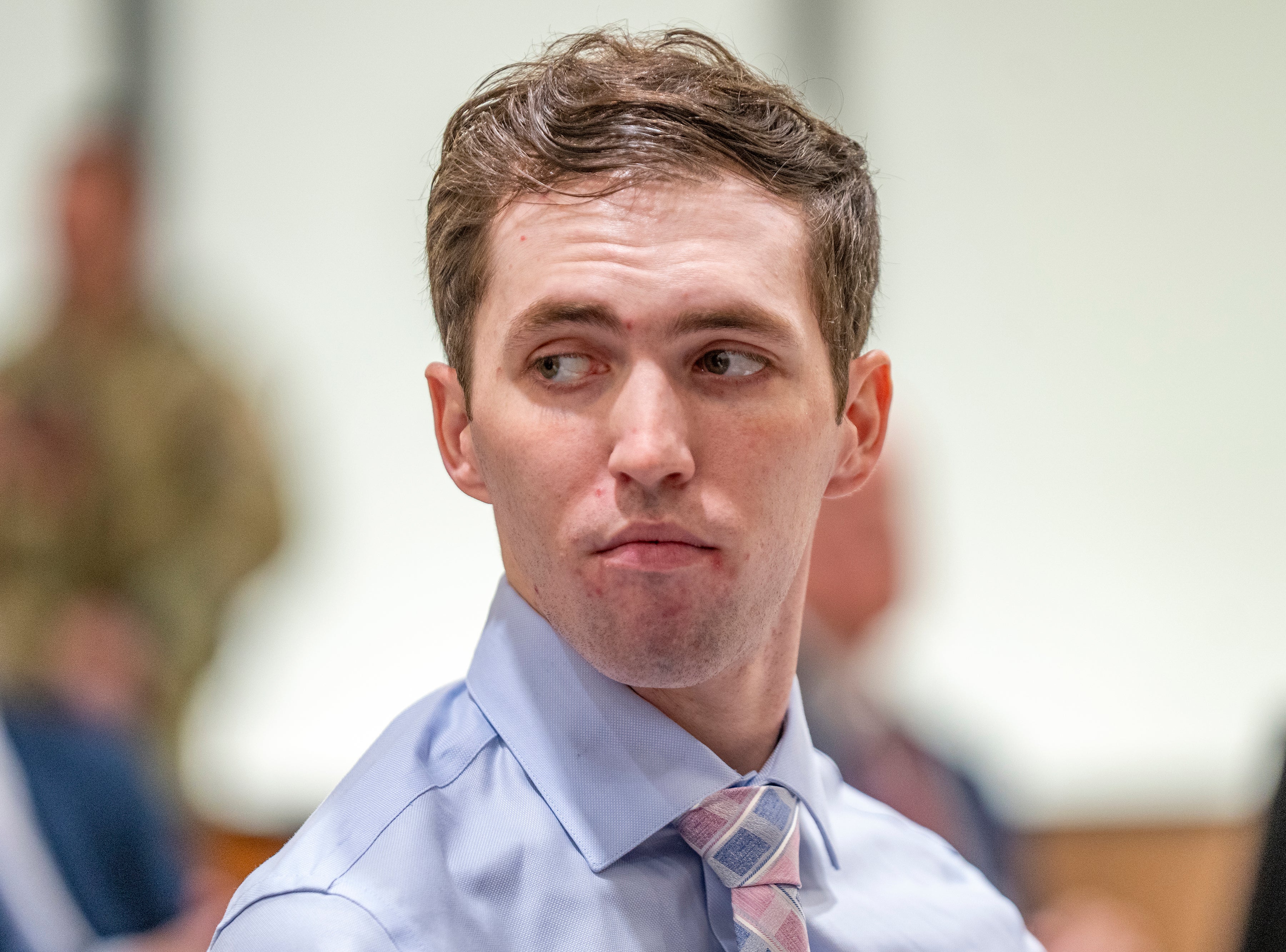Tyler Robinson, accused of fatally shooting Charlie Kirk, appears during a hearing in Fourth District Court on December 11, 2025
