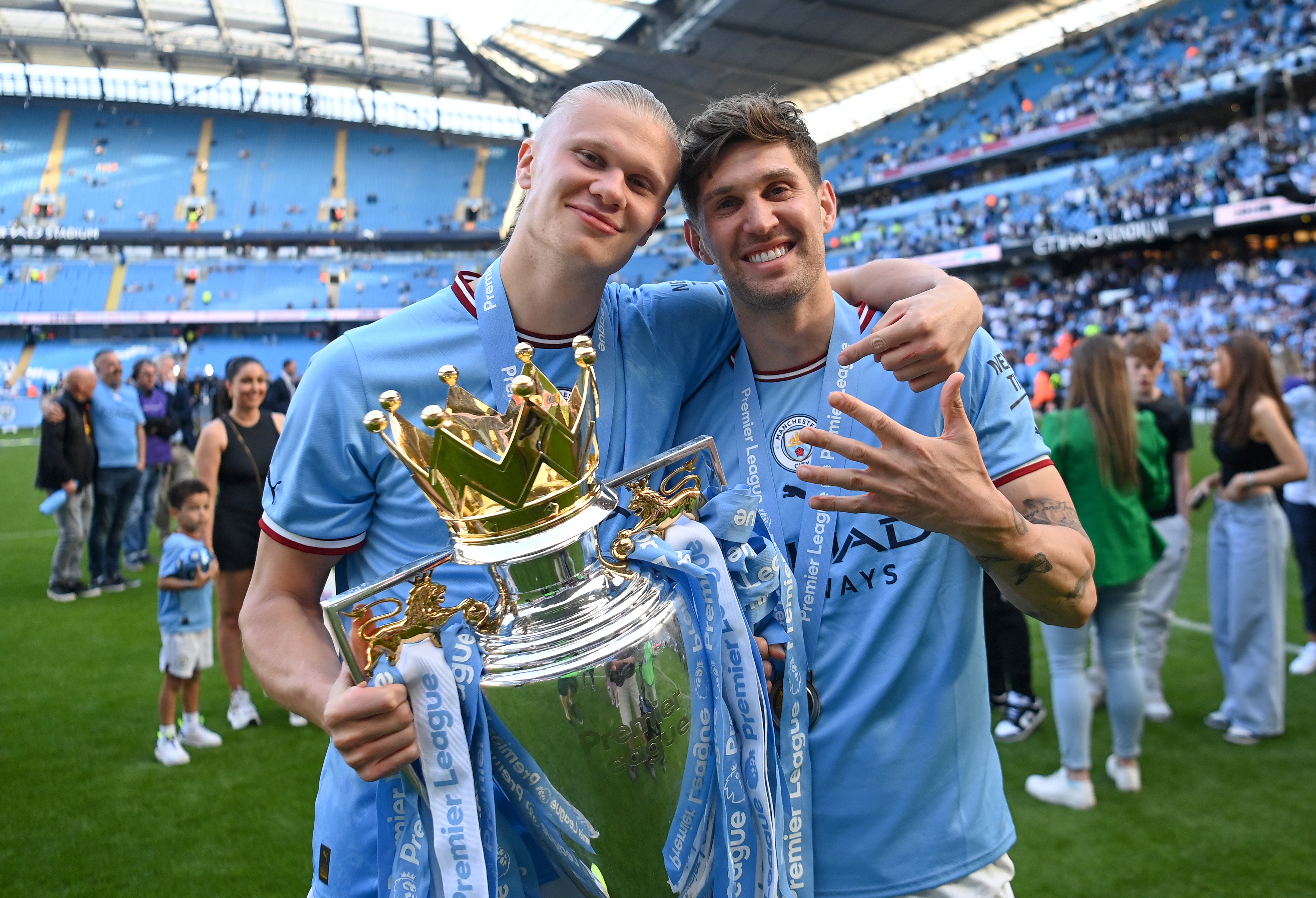 Stones will come up against ex-Man City teammate Erling Haaland on Saturday