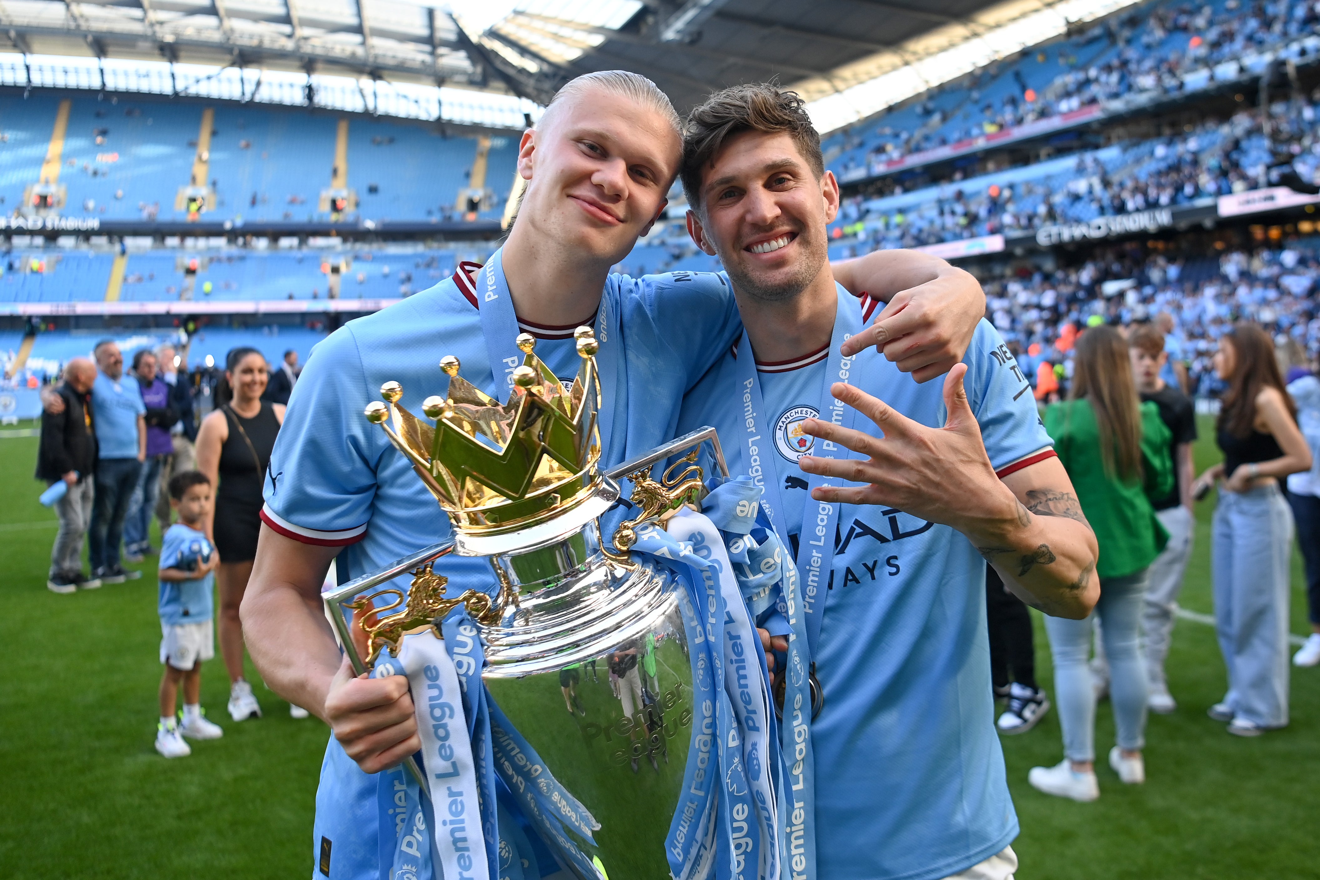 John Stones could come up against ex-Manchester City teammate Erling Haaland (Getty)