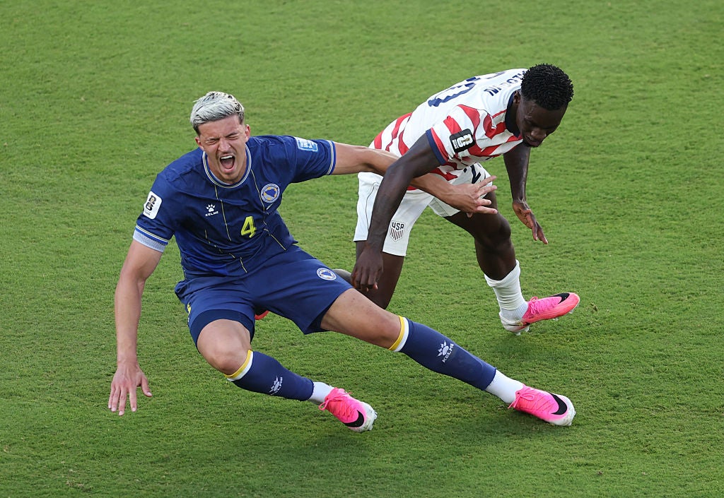 The decision to send off Balogun was disputed — his movement seemed clumsy but not malicious