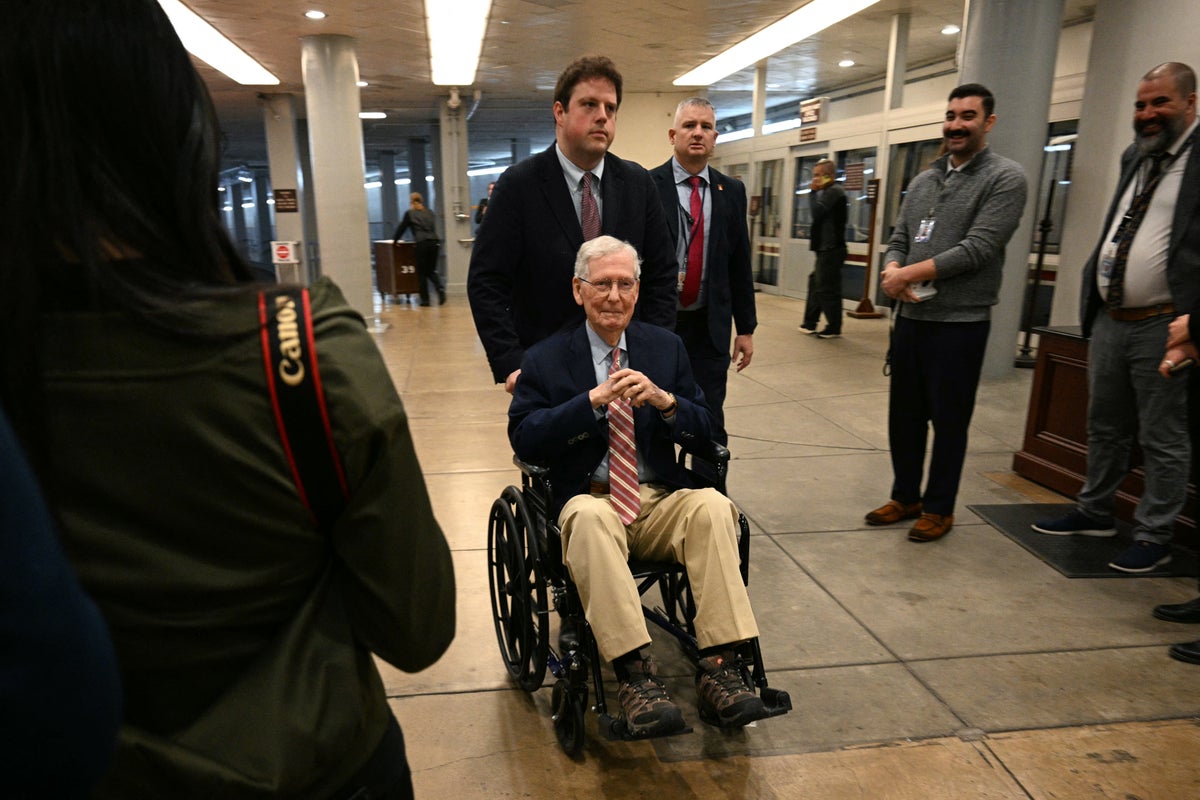 McConnell, 84, was hospitalized June 14 for an undisclosed medical condition, according to his spokesperson. The lack of official details has triggered a wave of speculation about the senator’s health (AFP/Getty)