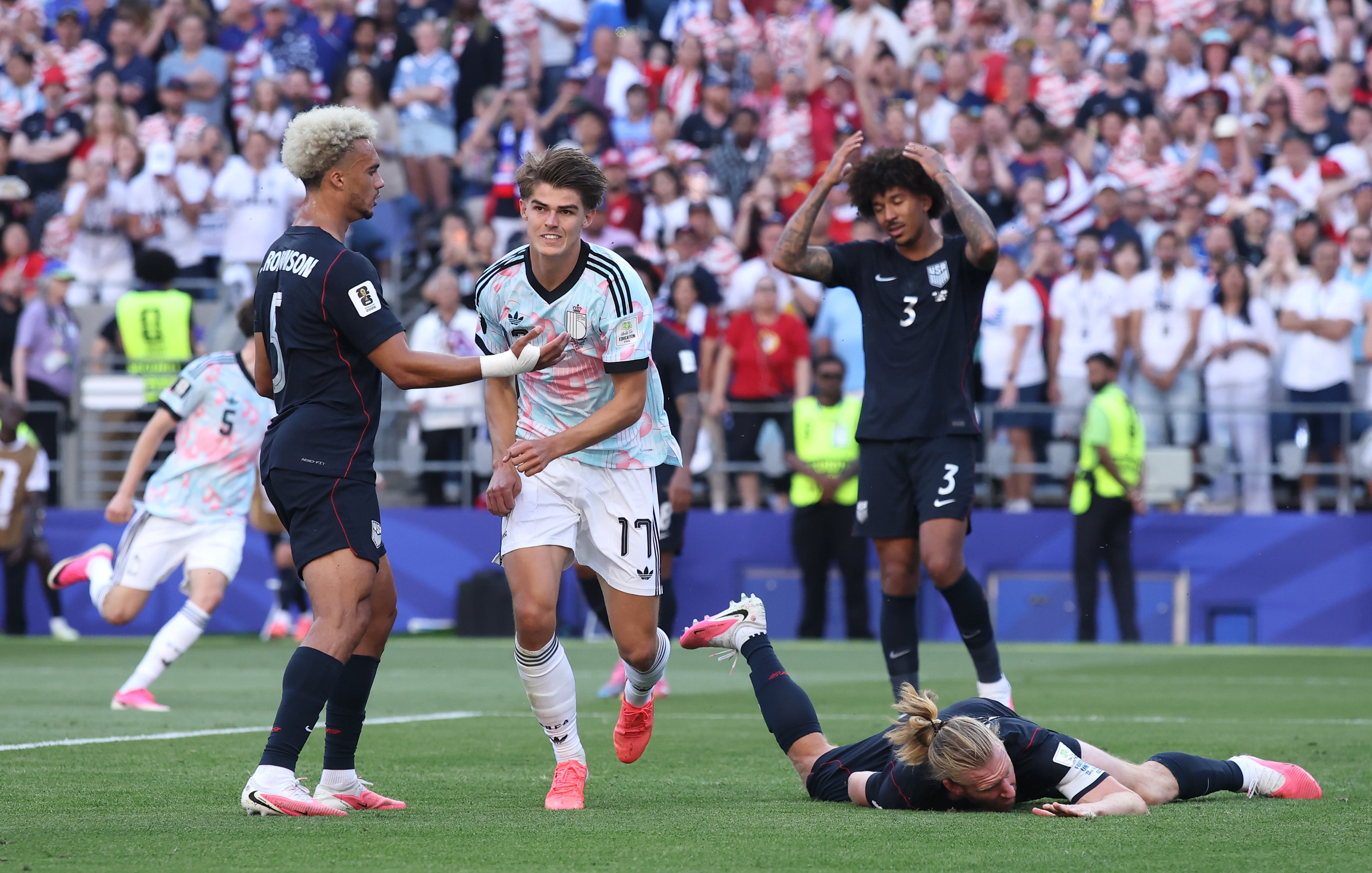 Charles De Ketelaere scored twice to send Belgium to the quarter-finals
