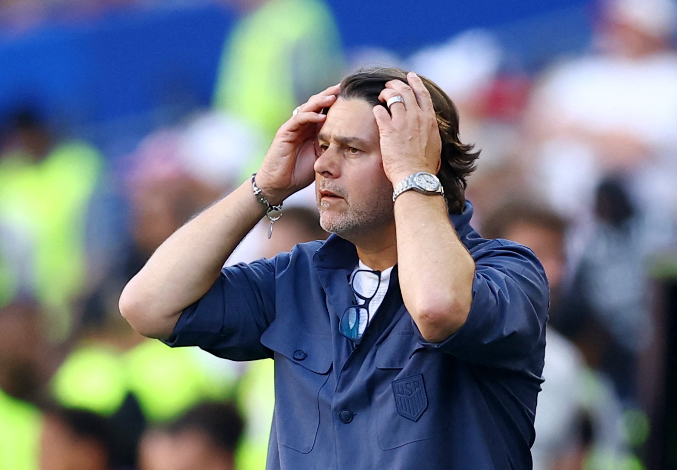 Mauricio Pochettino cut a frustrated figure for most of the last-16 match