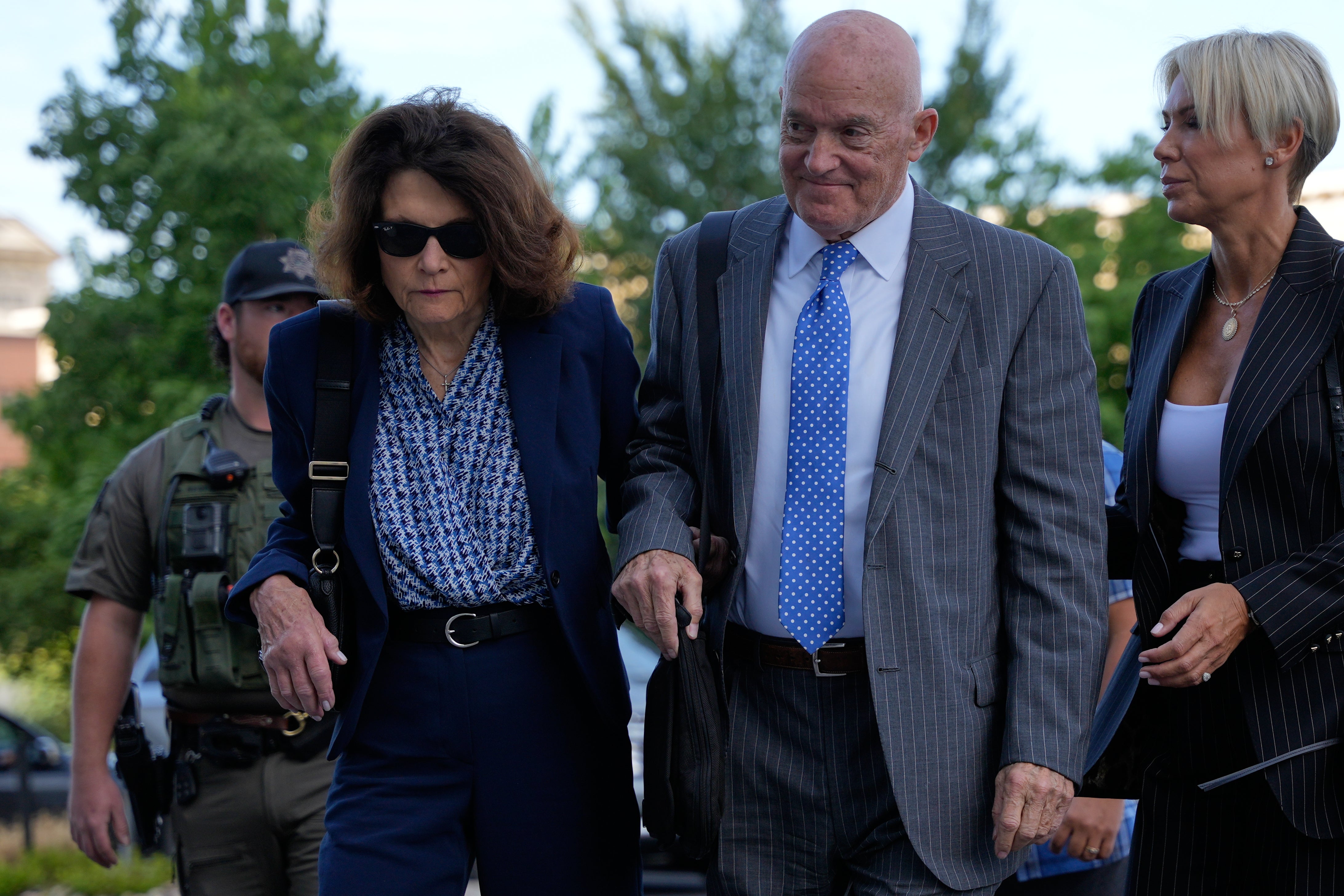 Charlie Kirk's parents, Robert and Kathryn Kirk, arrive at the Fourth District Courthouse for a hearing for Tyler Robinson
