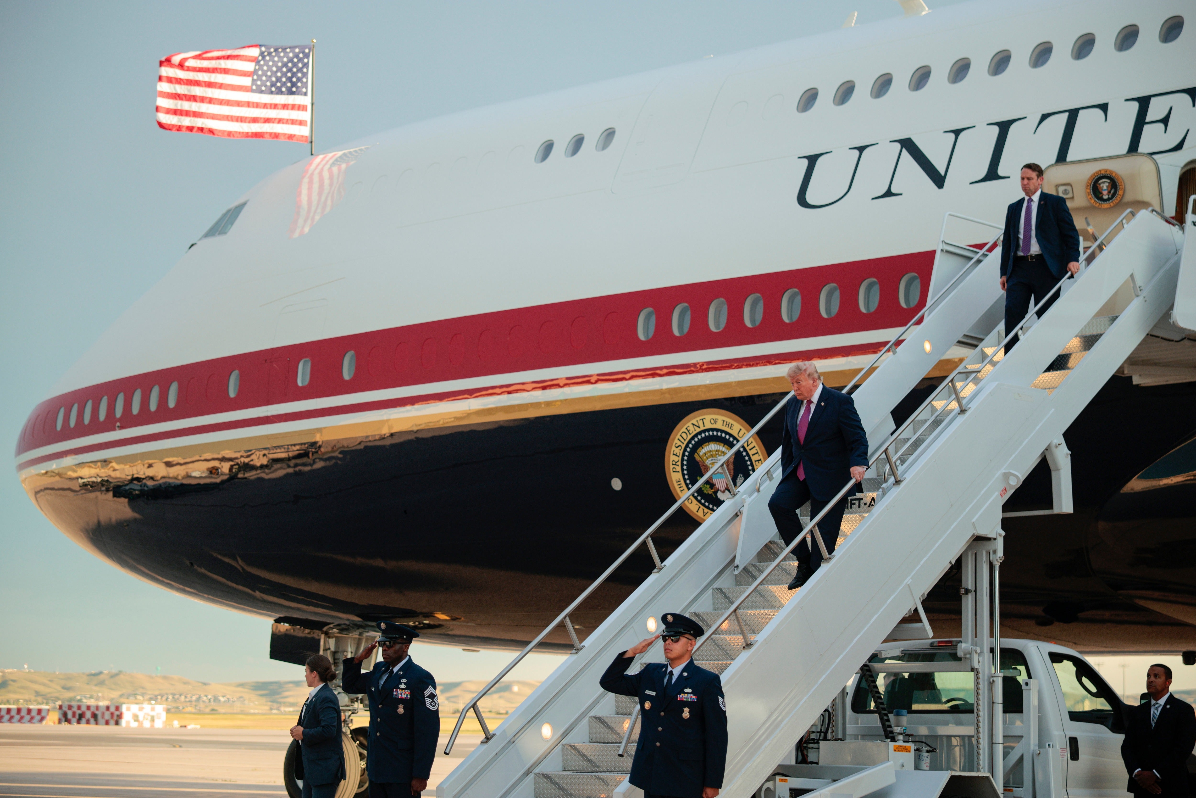 Trump took his inaugural flight on his new, Qatari-gifted Air Force One earlier this month on a trip to North Dakota