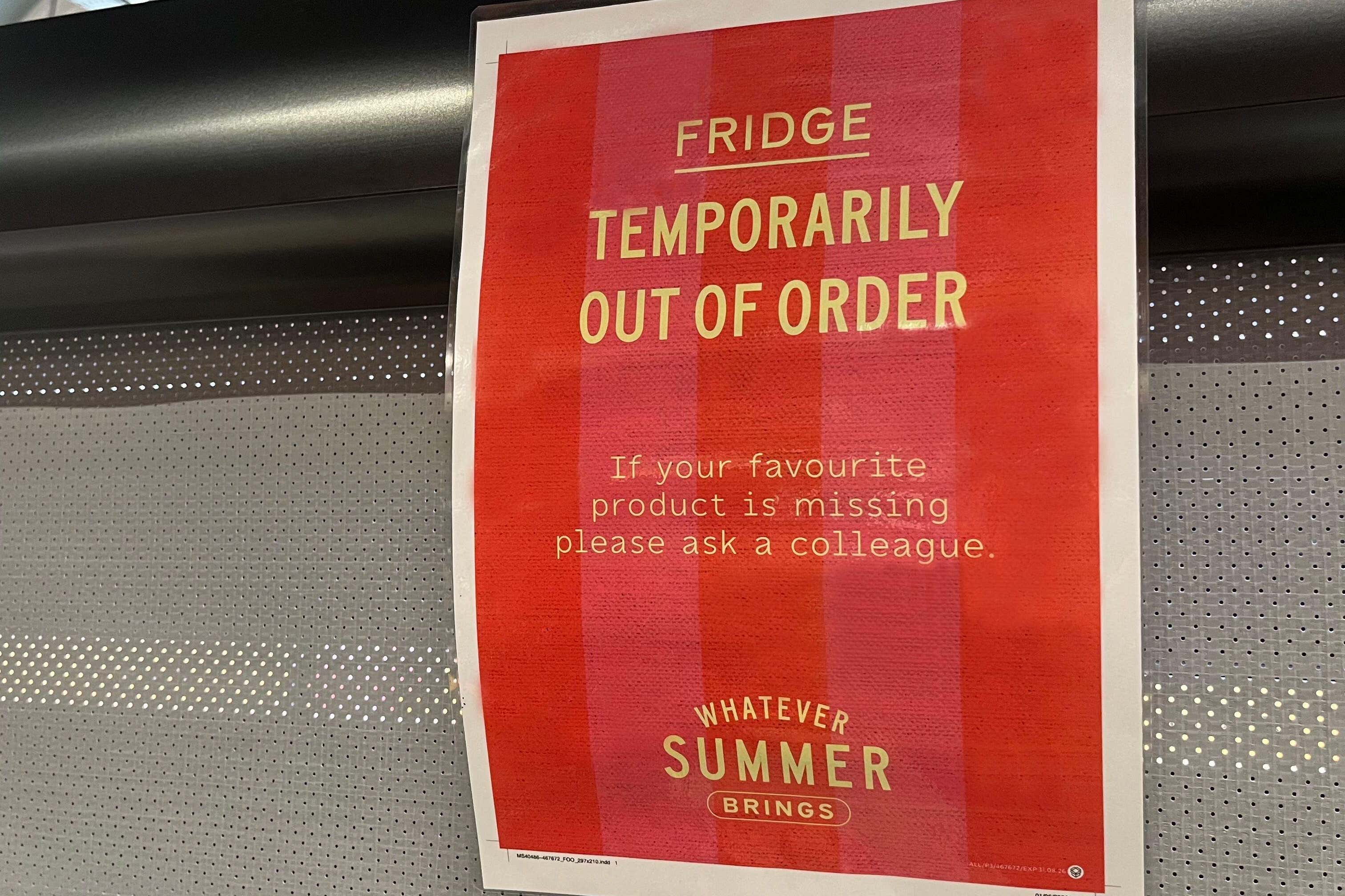 Marks & Spencer is taking action across its stores to cope with extreme heat (Alamy/PA)