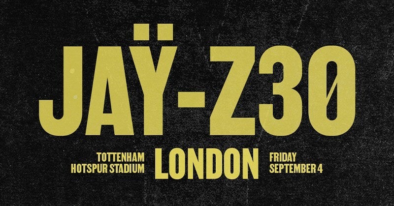 Jay-Z will deliver a solo performance at Tottenham Hotspur Stadium
