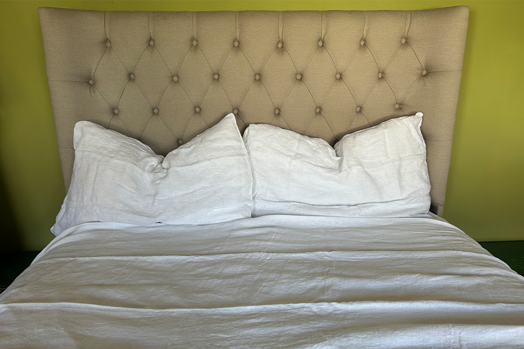 Here, there was none of the stiffness you sometimes get with new linen (Ali Howard/The Independent)