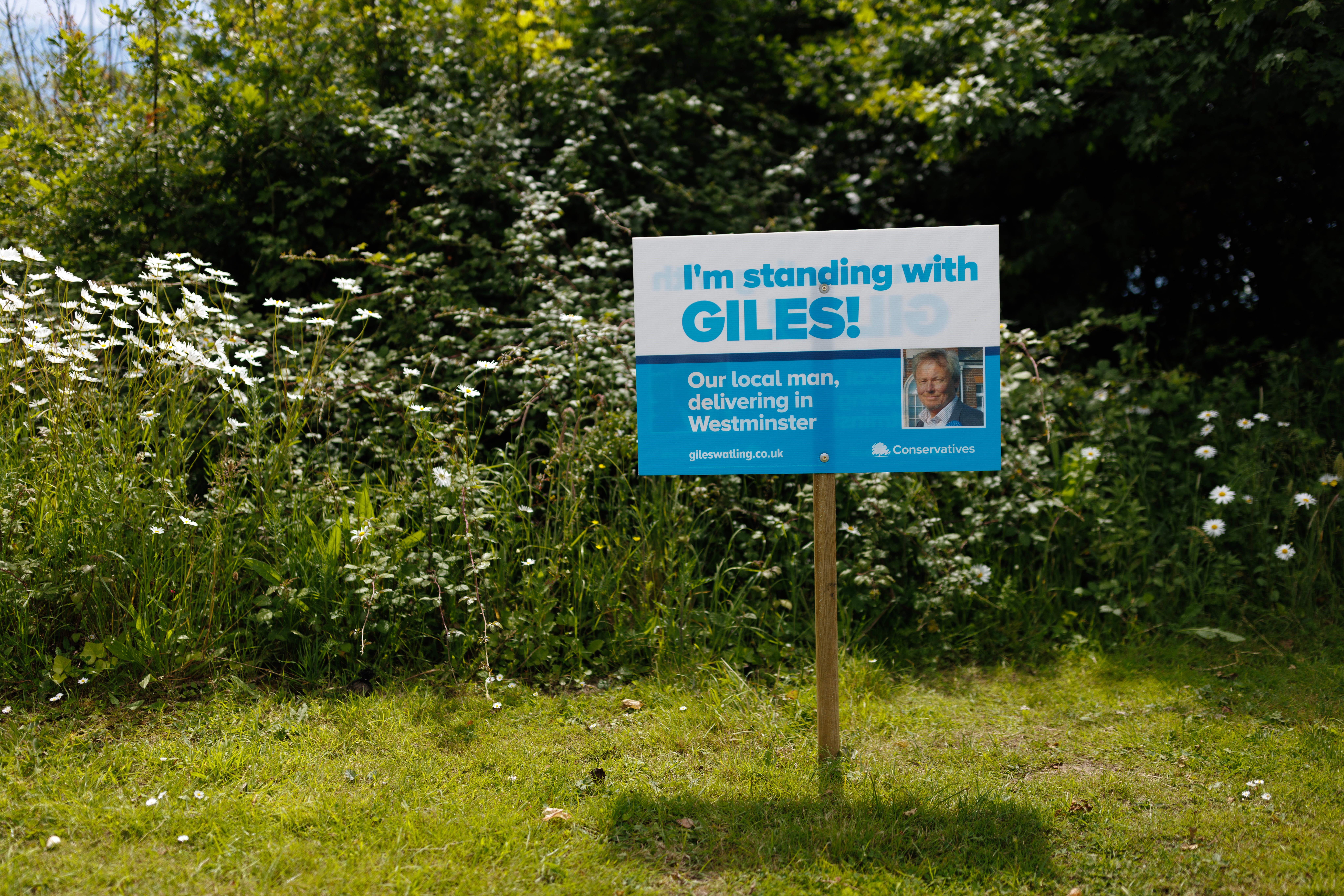The Clacton seat was won by Giles Watling for the Conservatives with 61.2 per cent of the vote (Getty)