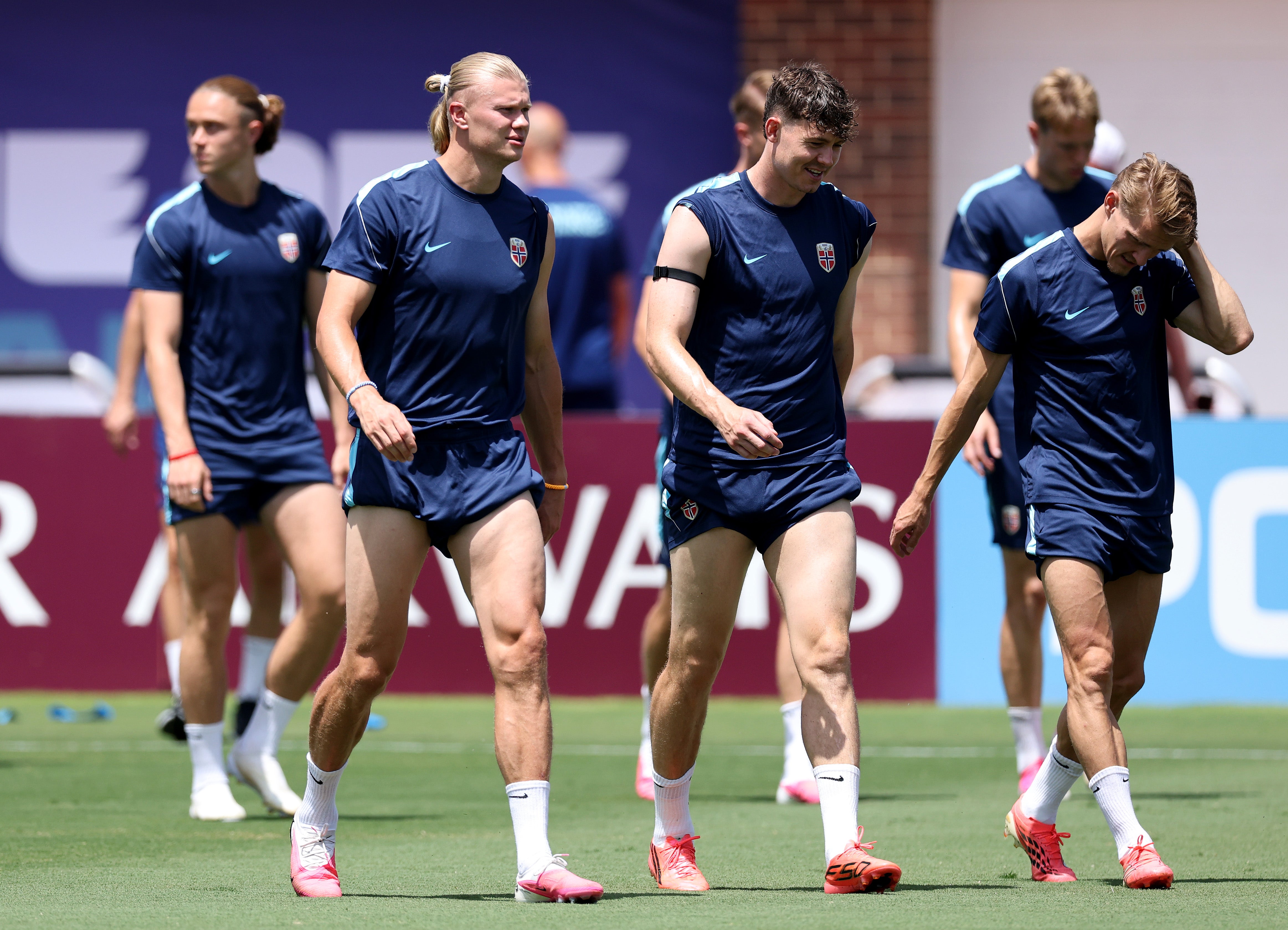 Norway’s players are preparing to face England at the World Cup having switched hotels in Miami