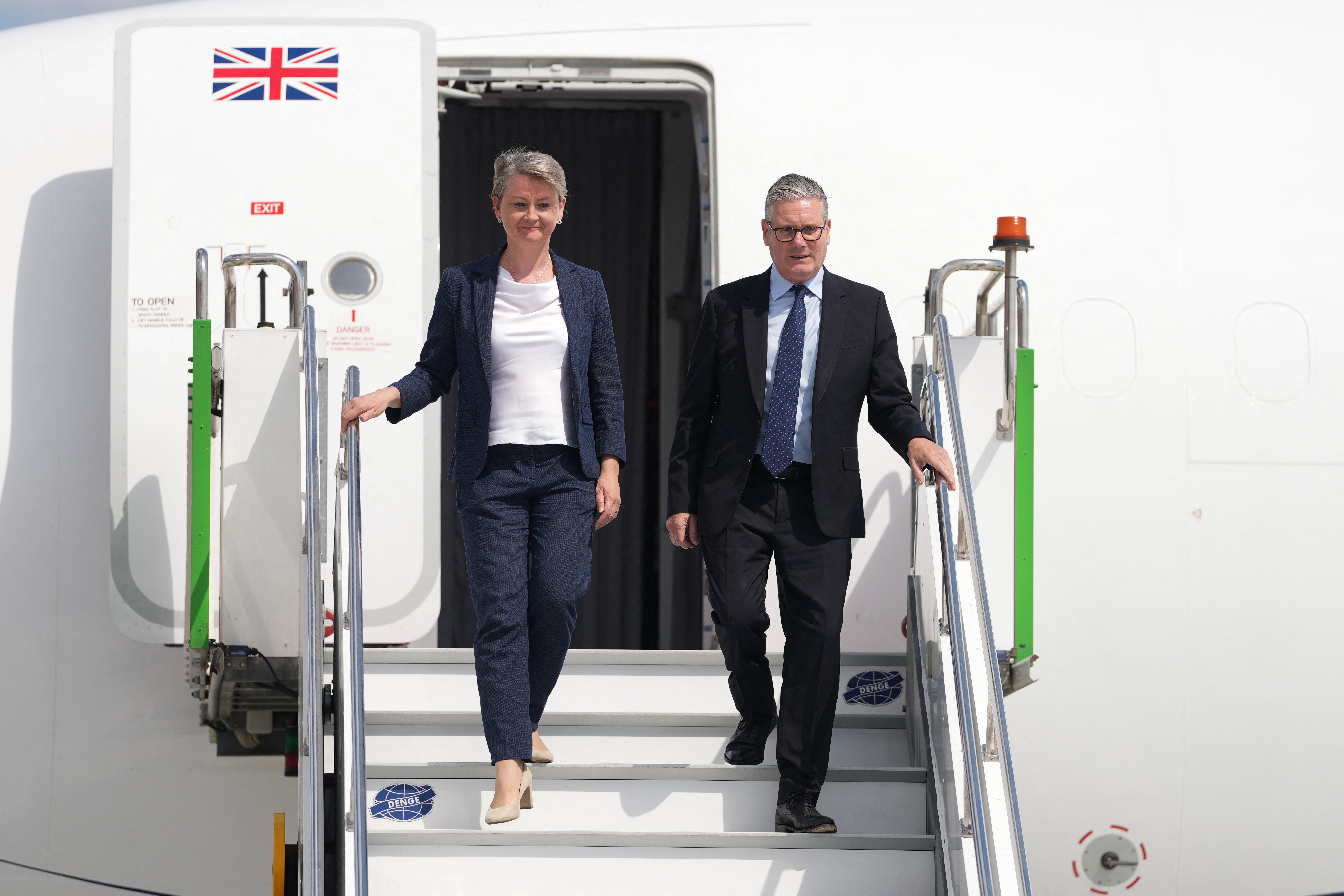 Keir Starmer arriving at the Nato summit in Ankara (AFP/Getty)