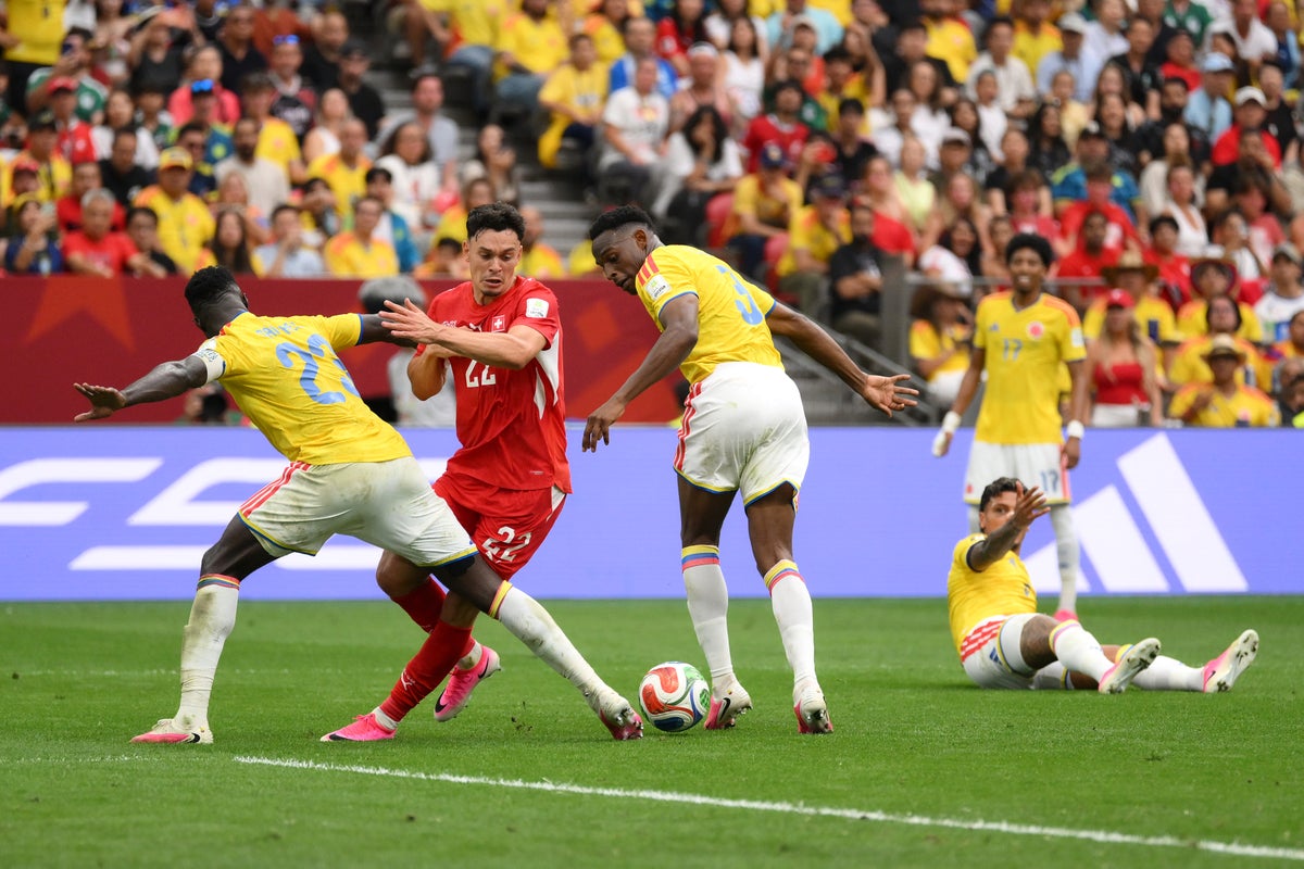 Switzerland v Colombia LIVE: Tense World Cup last-16 clash into extra time