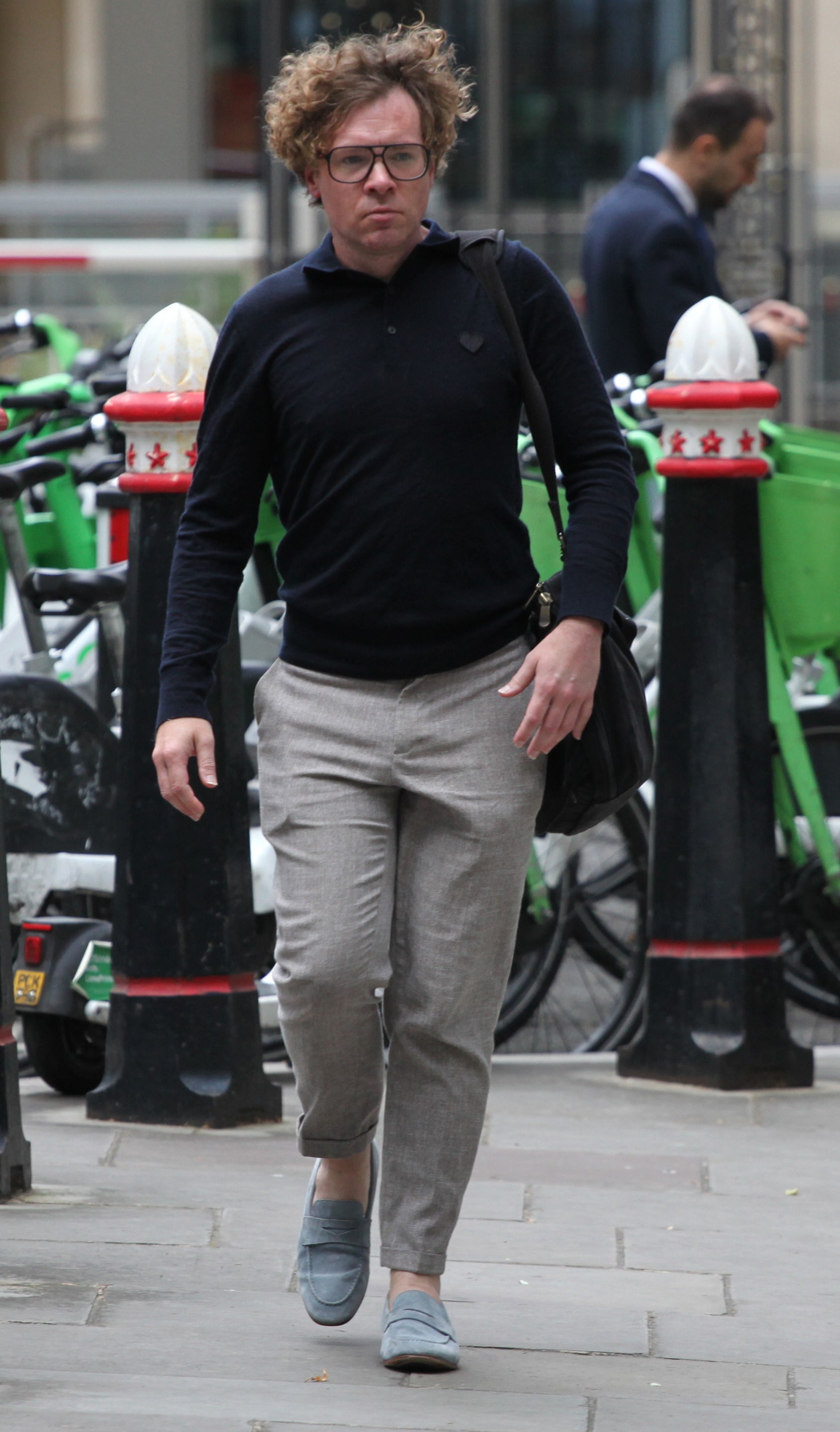 Harry Lambert outside the High Court after hearing a fight with his father Christopher Lambert at home