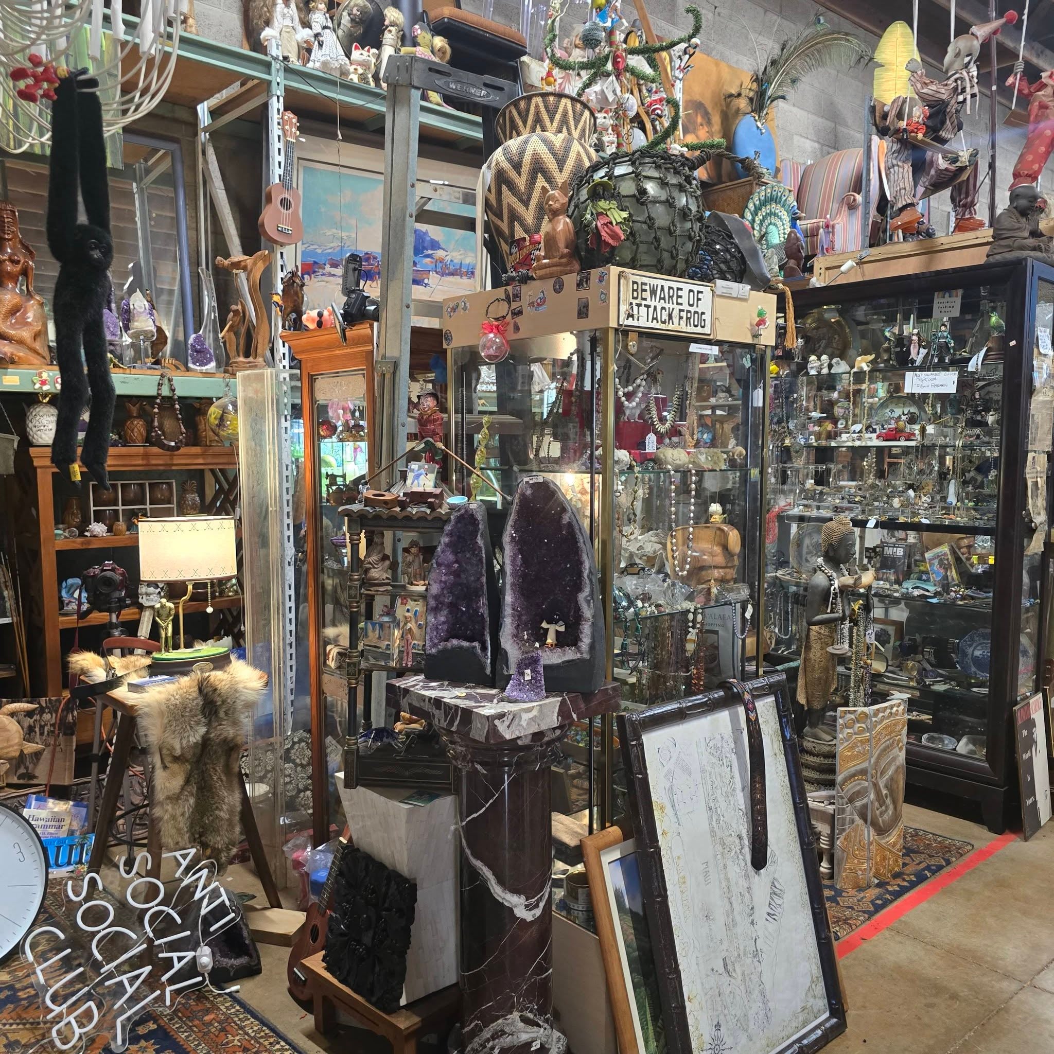 ‘Very Rich Dead People’s Things For Sale’ on Maui is filled floor to ceiling with furniture, art, jewelry, and — an amethyst penis