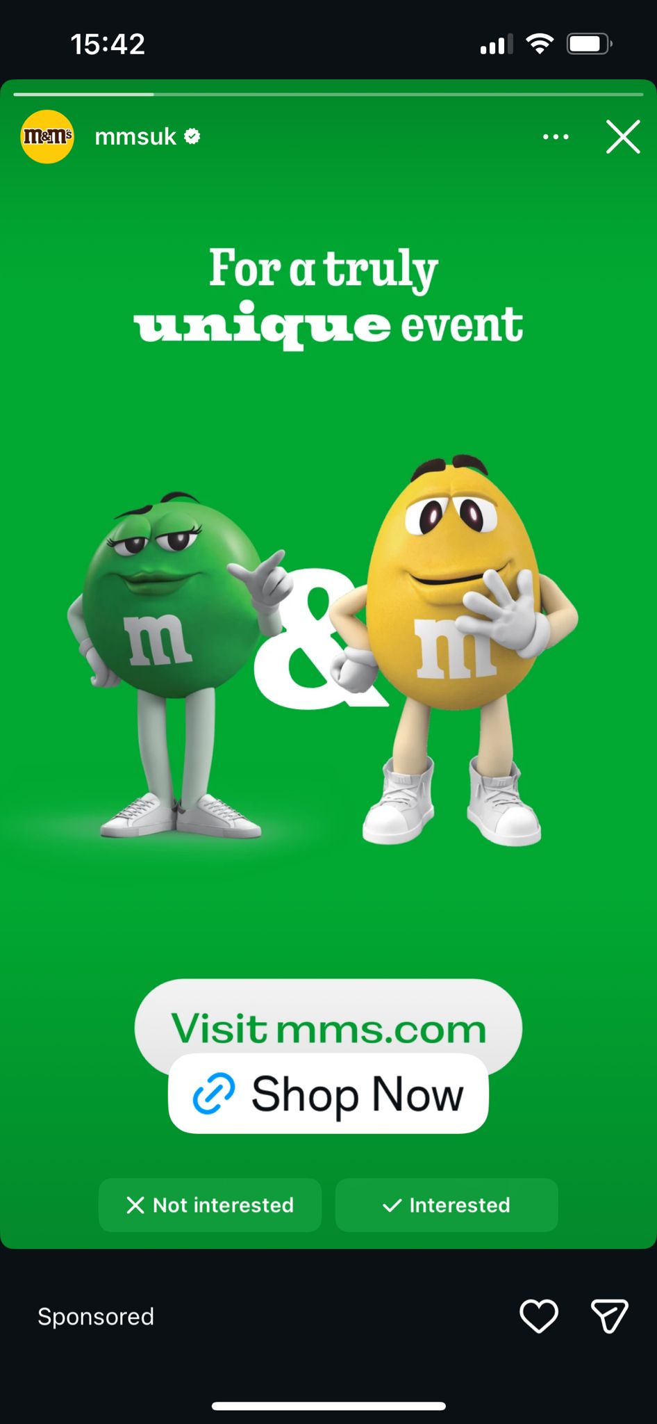 The ad for M&Ms which the ASA banned for falling foul of new junk food ad rules. (ASA/PA).