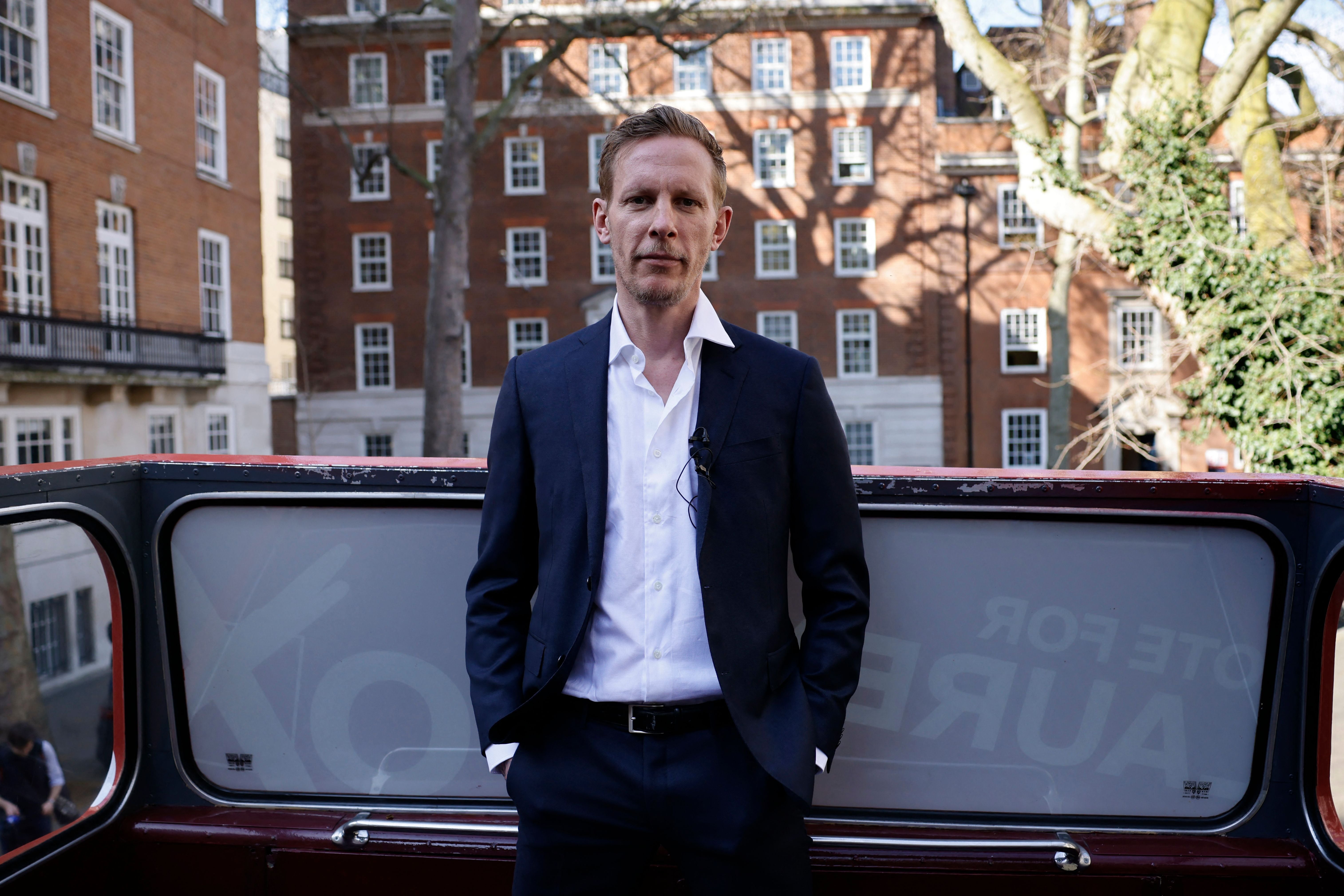 Laurence Fox, actor turned campaigner, said he would stand in the Clacton by-election