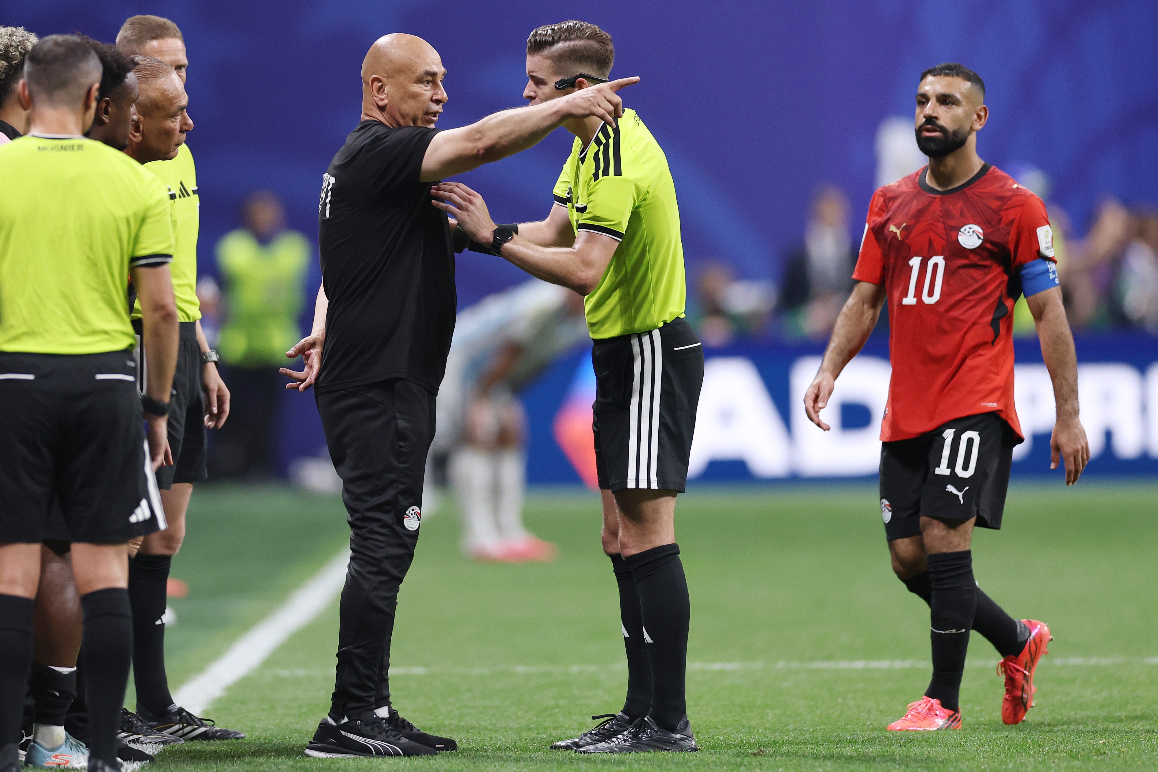 Egypt boss Hossam Hassan was left furious after defeat to Argentina (Getty)