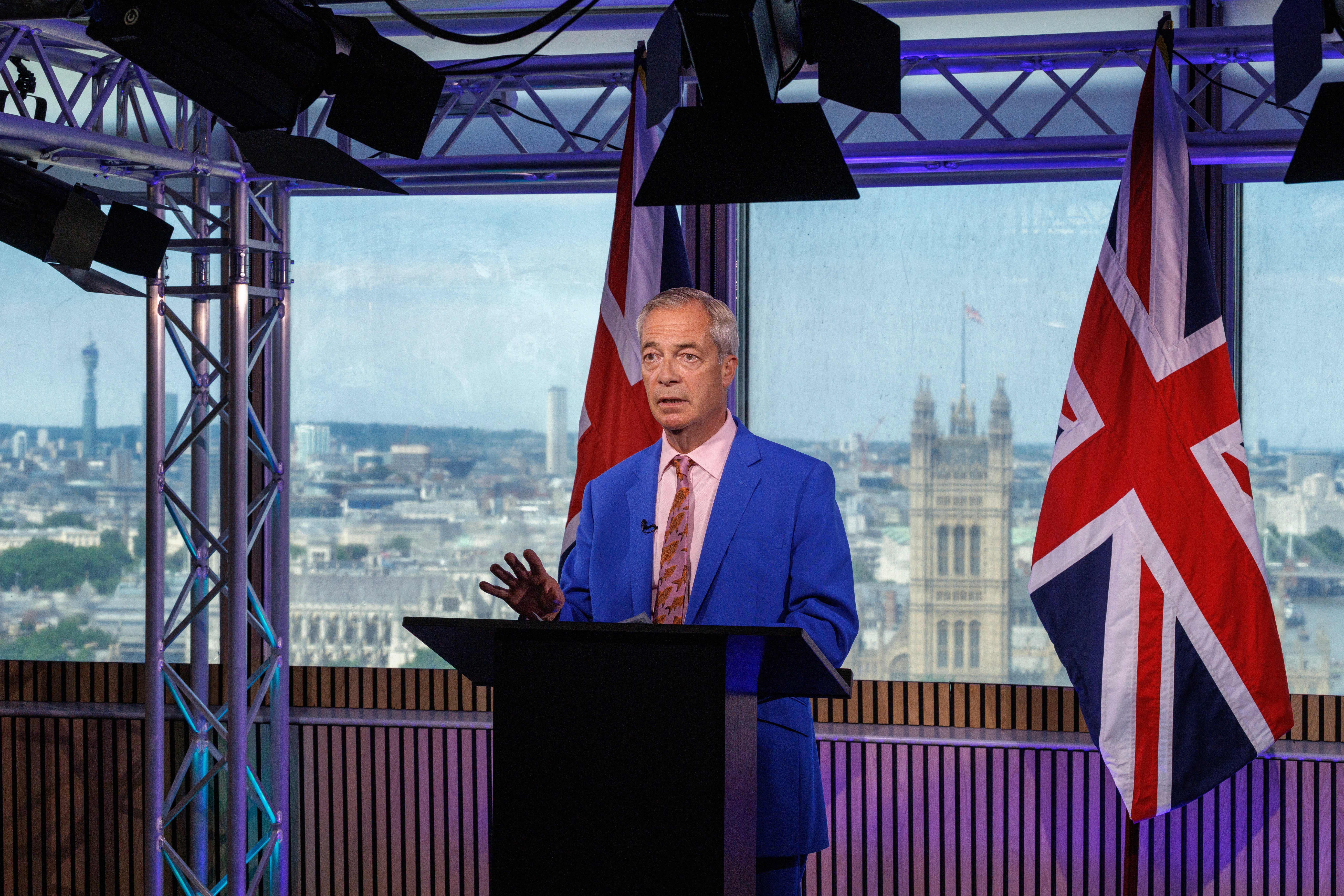 Nigel Farage stated he was ‘angrier than he had ever been’ because of alleged attempts by the media to contact his daughter (Getty)