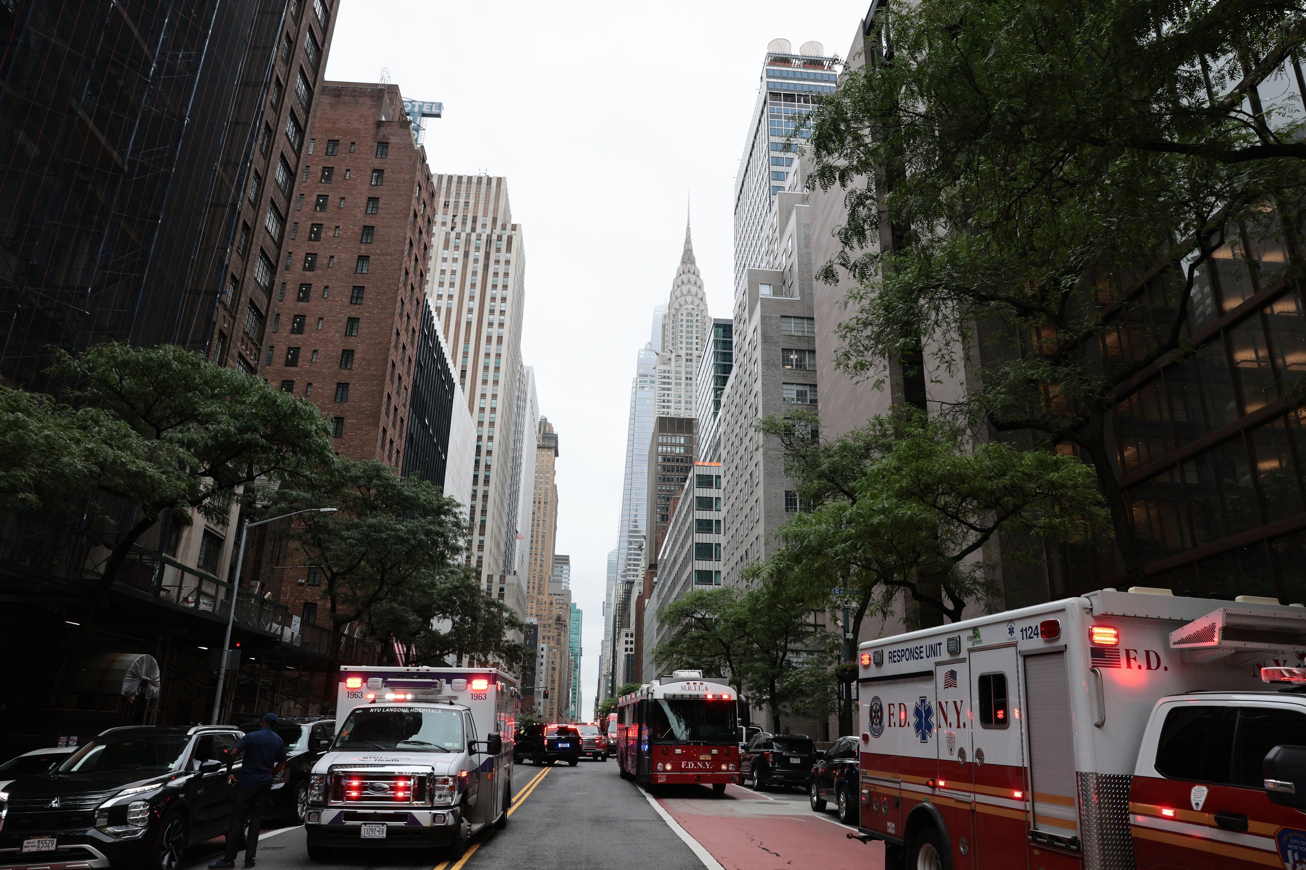 New York City shrank the 'frozen zone' around compromised Manhattan high-rise on Wednesday, but warns of tense days ahead as workers rushes to save the 37-story structure