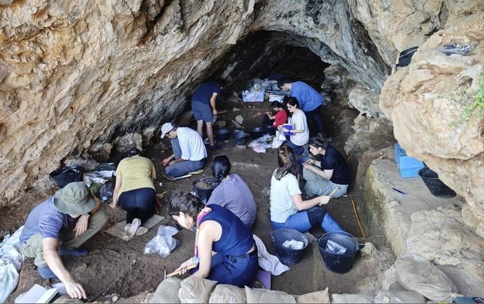 The research team at the excavation site in 2024
