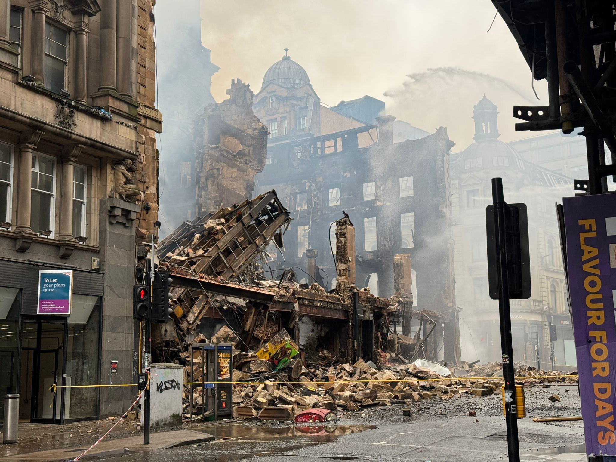 The fire caused significant damage (Network Rail/PA) (PA Media)