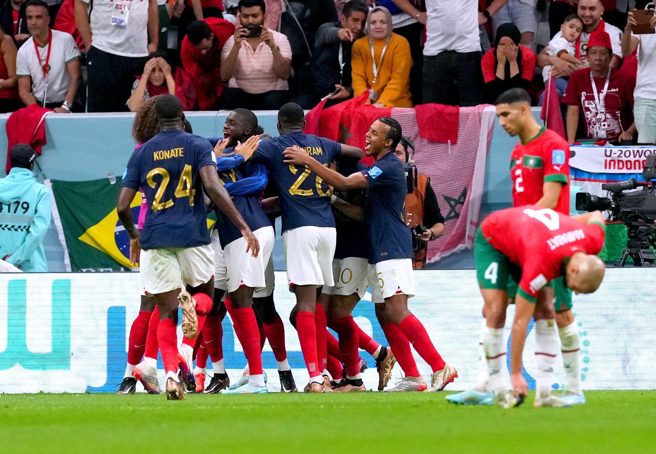 France beat Morocco in the World Cup semi-final four years ago (Martin Rickett/PA)