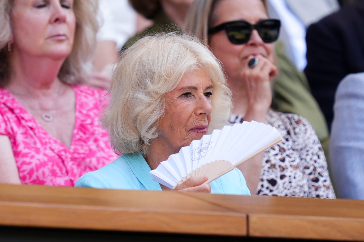 Queen Camilla joined by actor who played her husband in Wimbledon Royal Box as she watches Arthur Fery Queen Camilla joined by actor who played her husband in Wimbledon Royal Box as she watches Arthur Fery