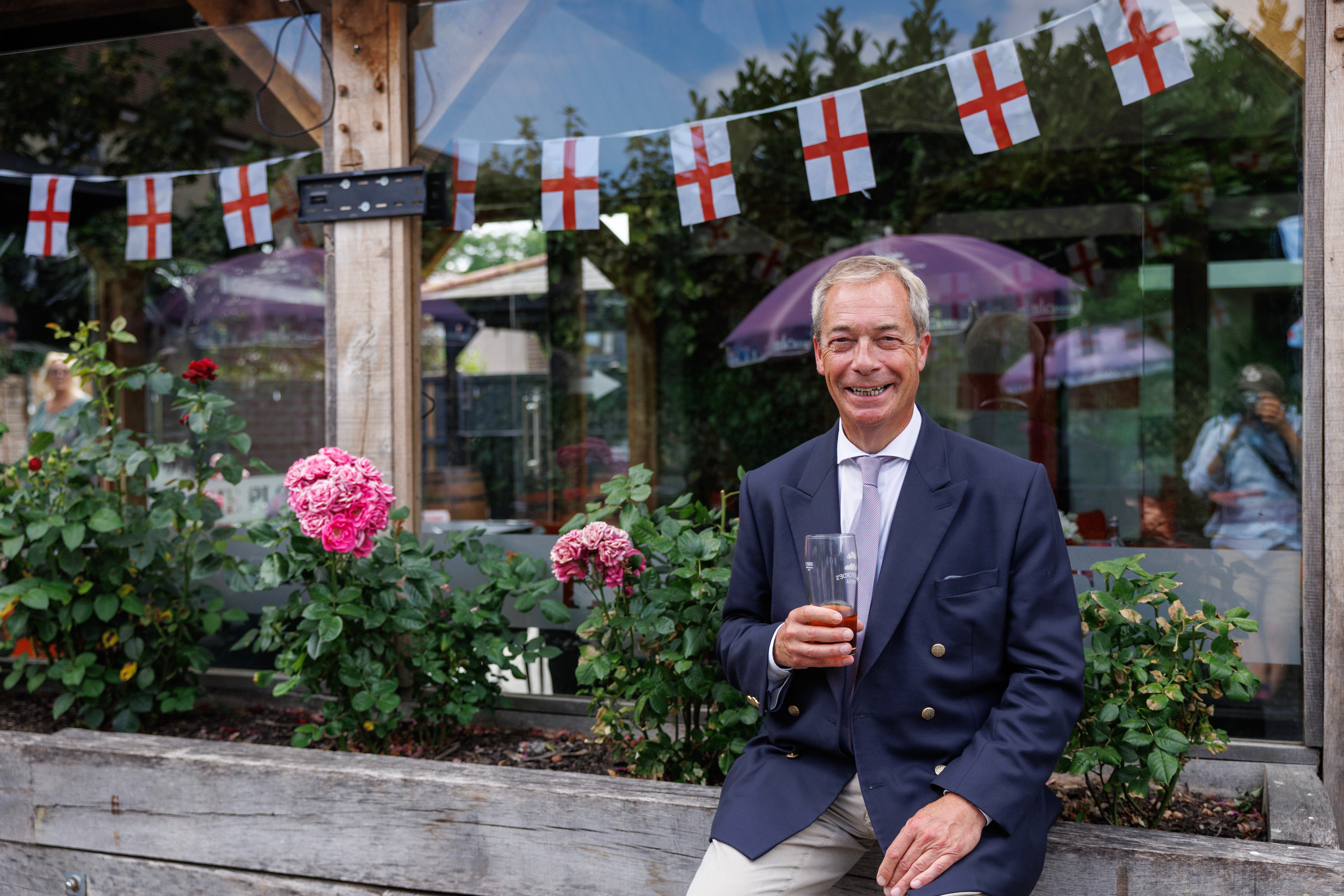 Mr Farage campaigns in Essex after triggering a Clacton by-Election