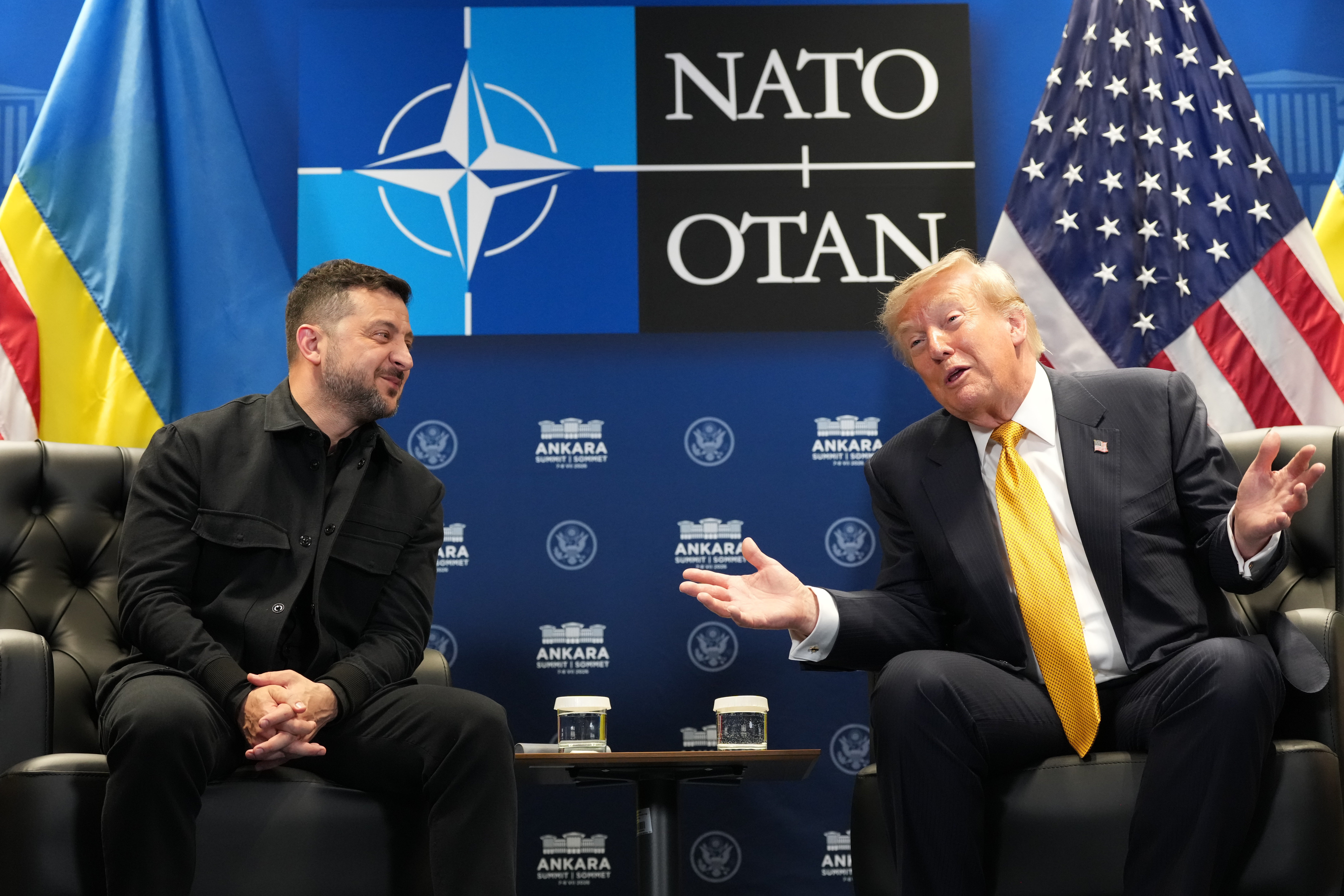At one point, President Trump asked reporters if they had questions for ‘President Putin’ but seemingly made a gesture toward Ukrainian President Volodymyr Zelensky