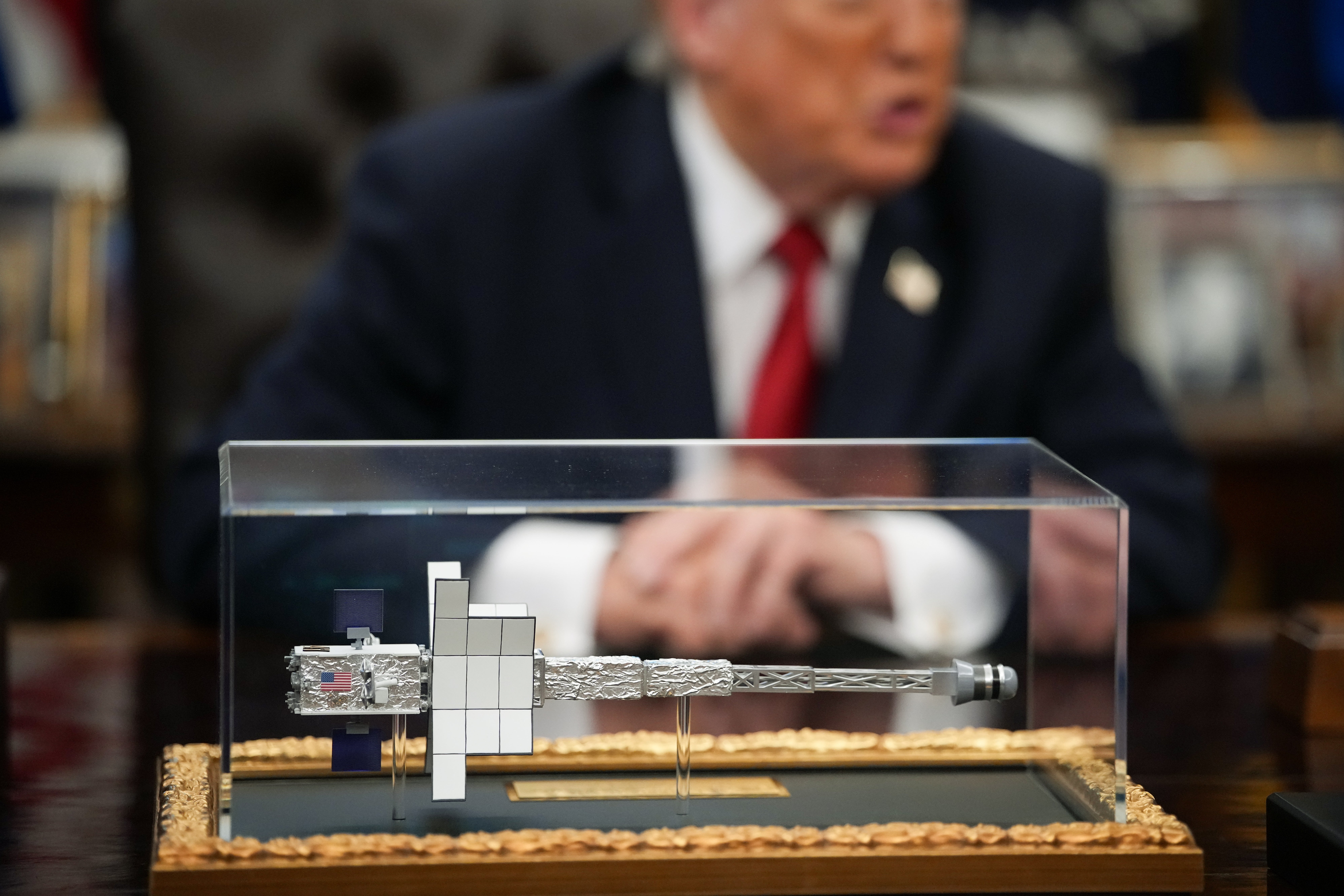 The Trump administration is exploring using submerged offshore lands and oil platforms for space launches, part of the White House push to expand the American presence in space