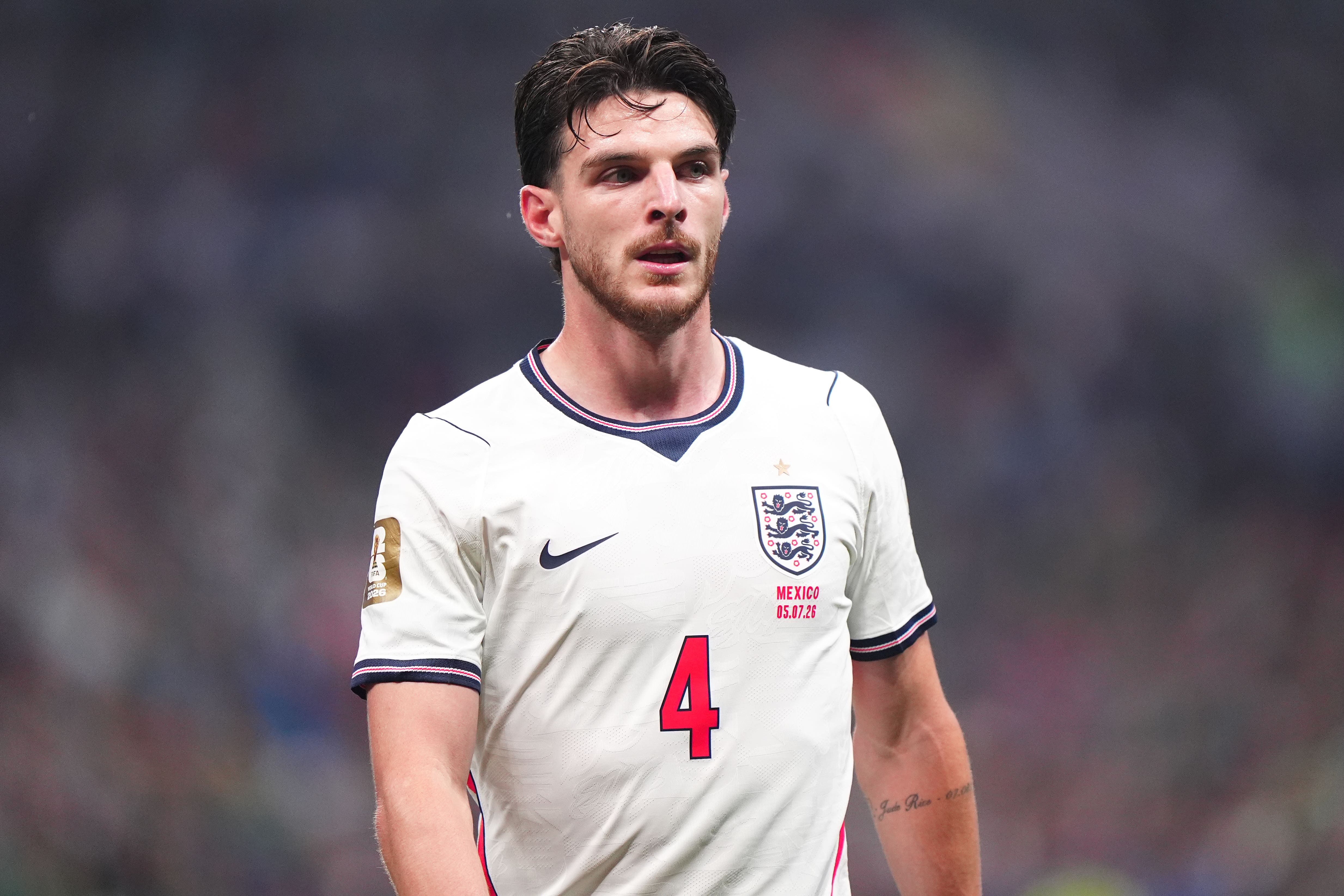 Declan Rice has missed training due to a sickness bug