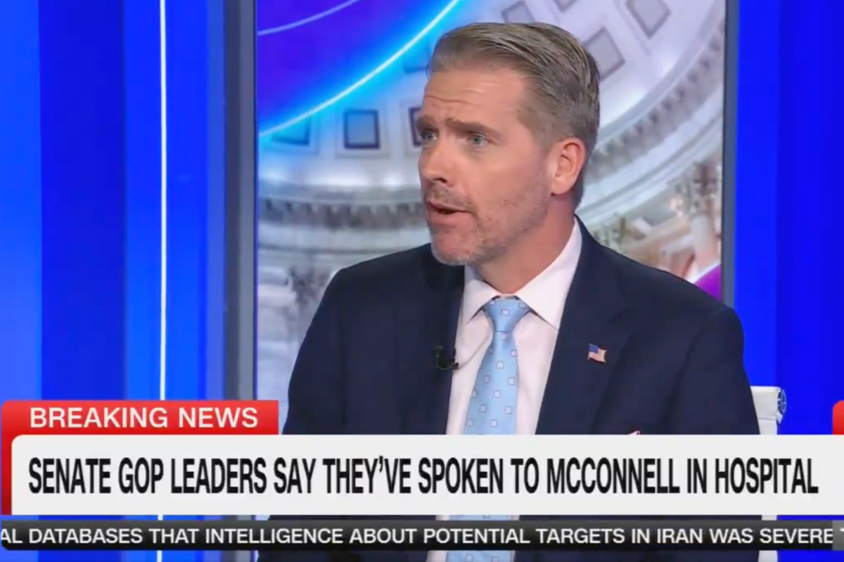 Scott Jennings grimaces as he’s challenged to phone ailing Mitch McConnell live on air by CNN Scott Jennings grimaces as he’s challenged to phone ailing Mitch McConnell live on air by CNN