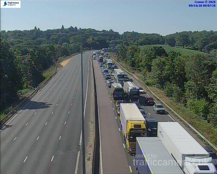 The M23 in Surrey is closed southbound between J8 (near Merstham) and J10 (Crawley) due to a serious road traffic collision which occurred shortly before 1am this morning