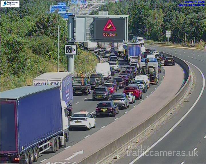 Van driver arrested after highways worker killed in M23 crash near Gatwick Airport
