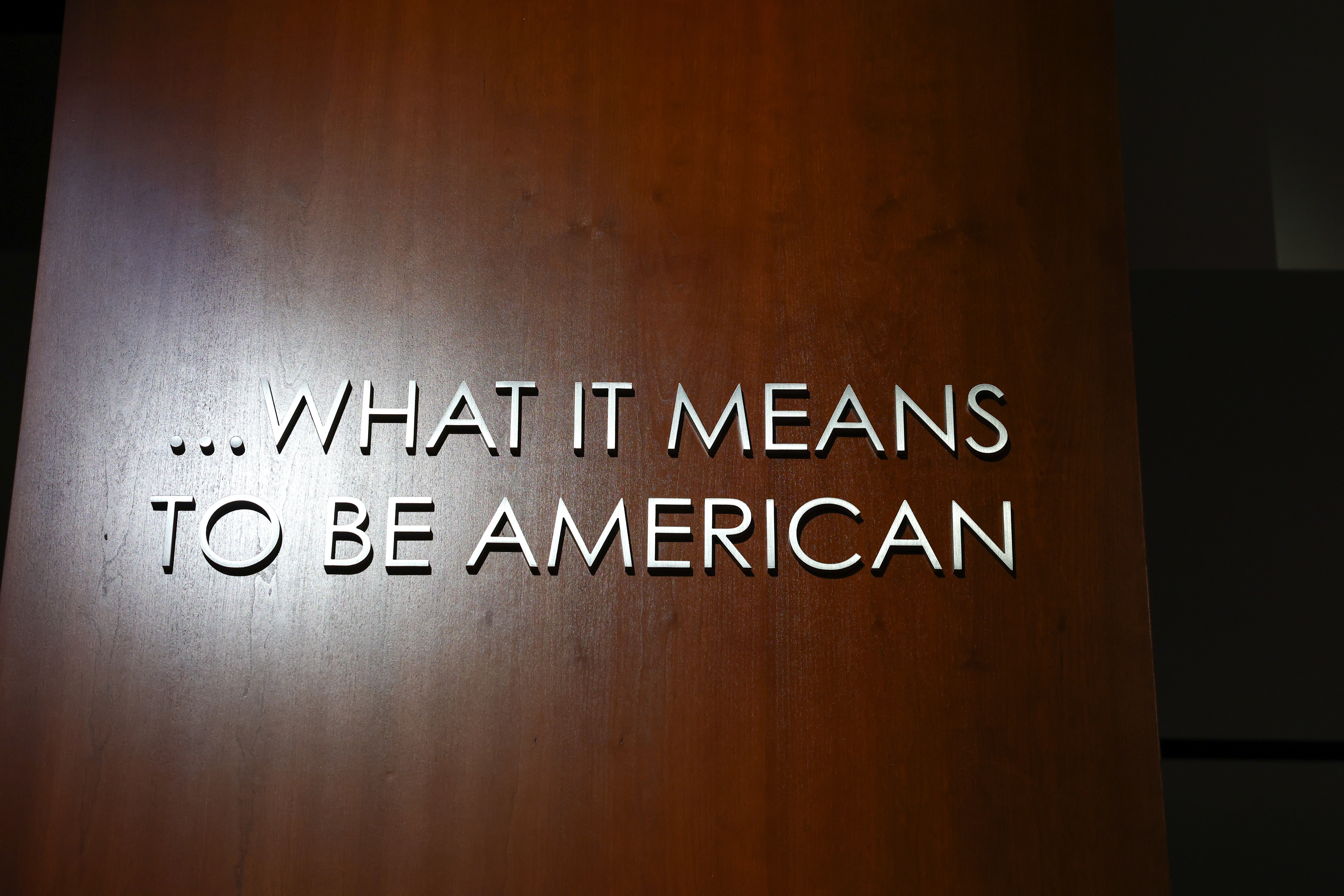 Exhibit signage inside of the Smithsonian American History Museum on July 07, 2026 in Washington