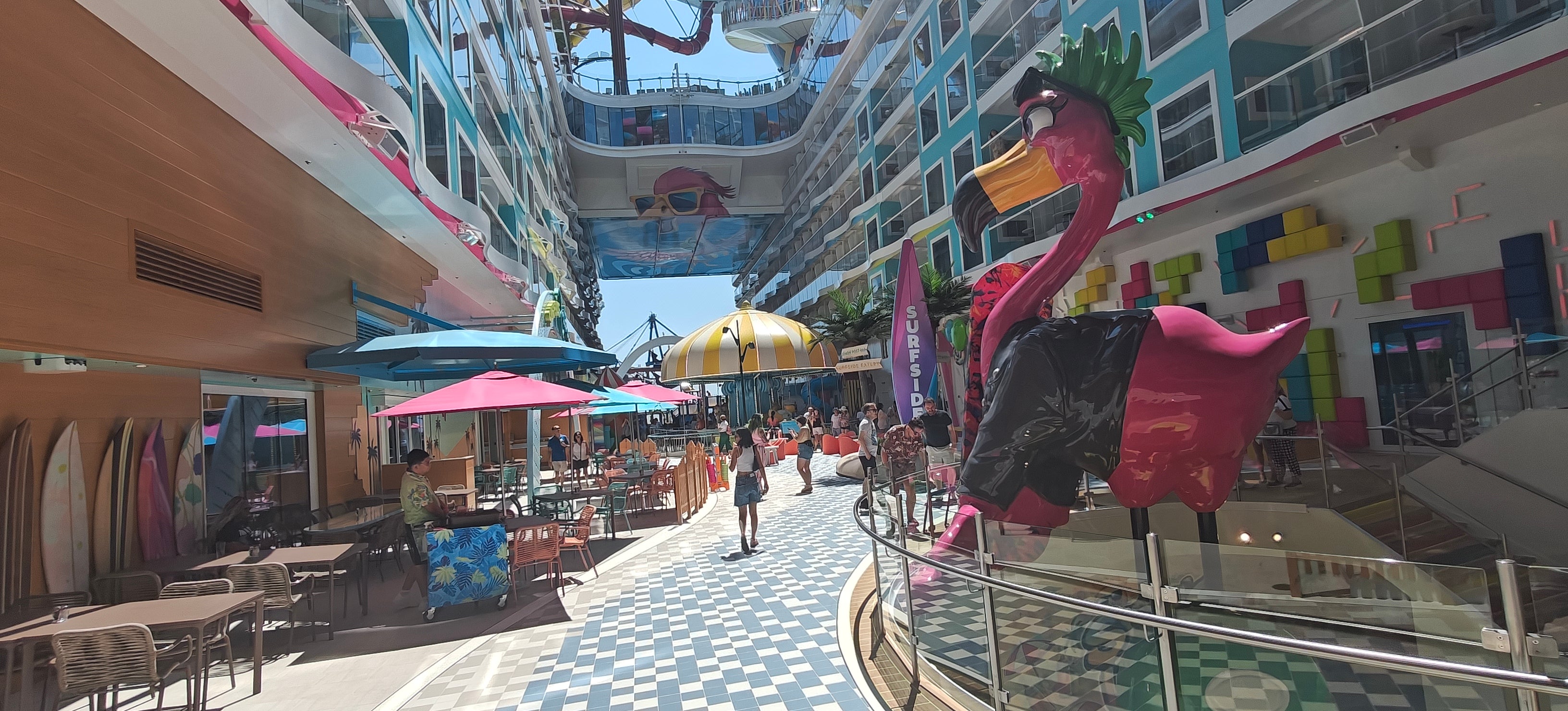 The colourful Surfside district is perfect for young families