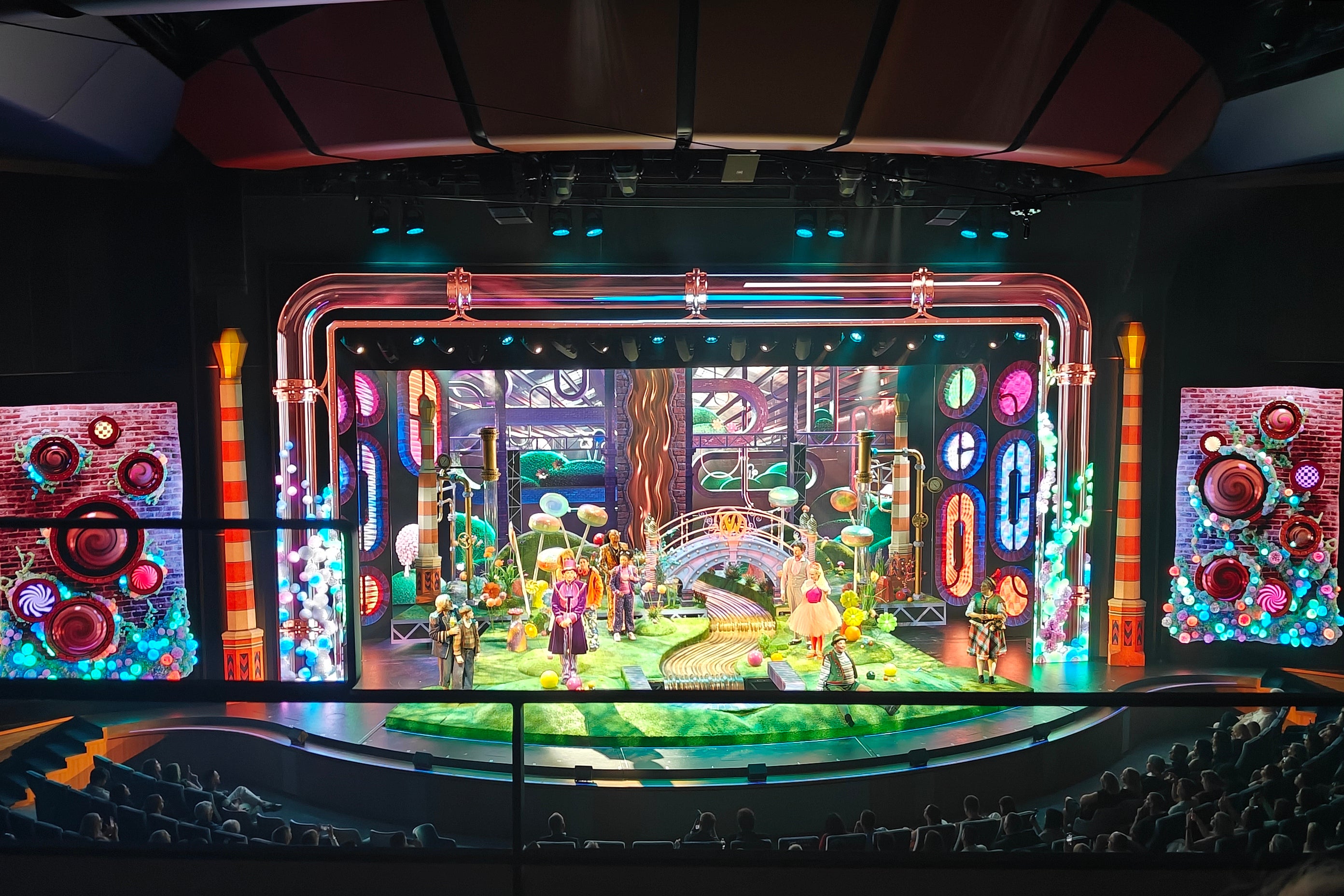 The colourful set of Charlie and the Chocolate Factory aboard Legend of the Seas (Marc Shoffman)