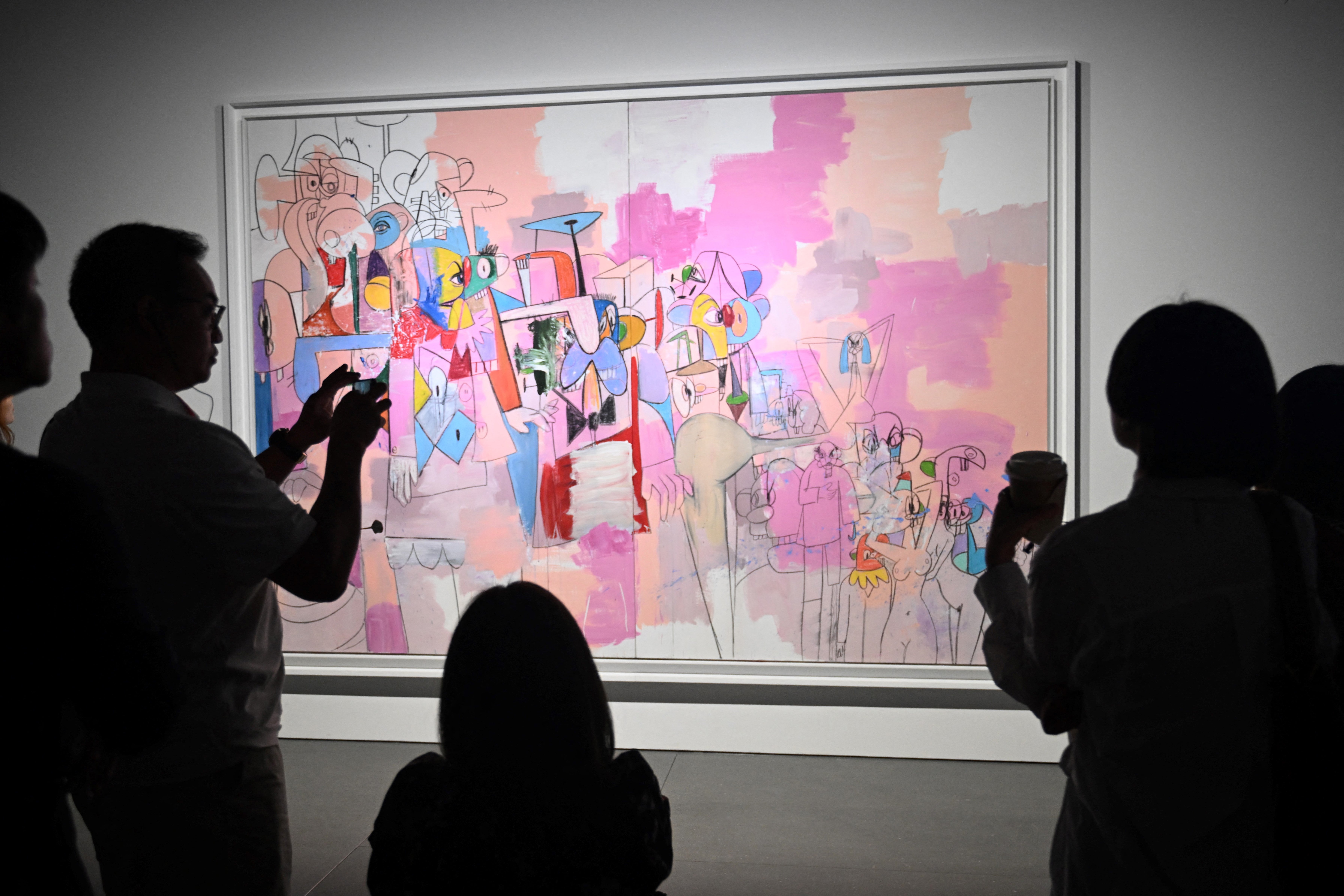 A George Condo work on display at Christie's in Hong Kong (AFP/Getty)