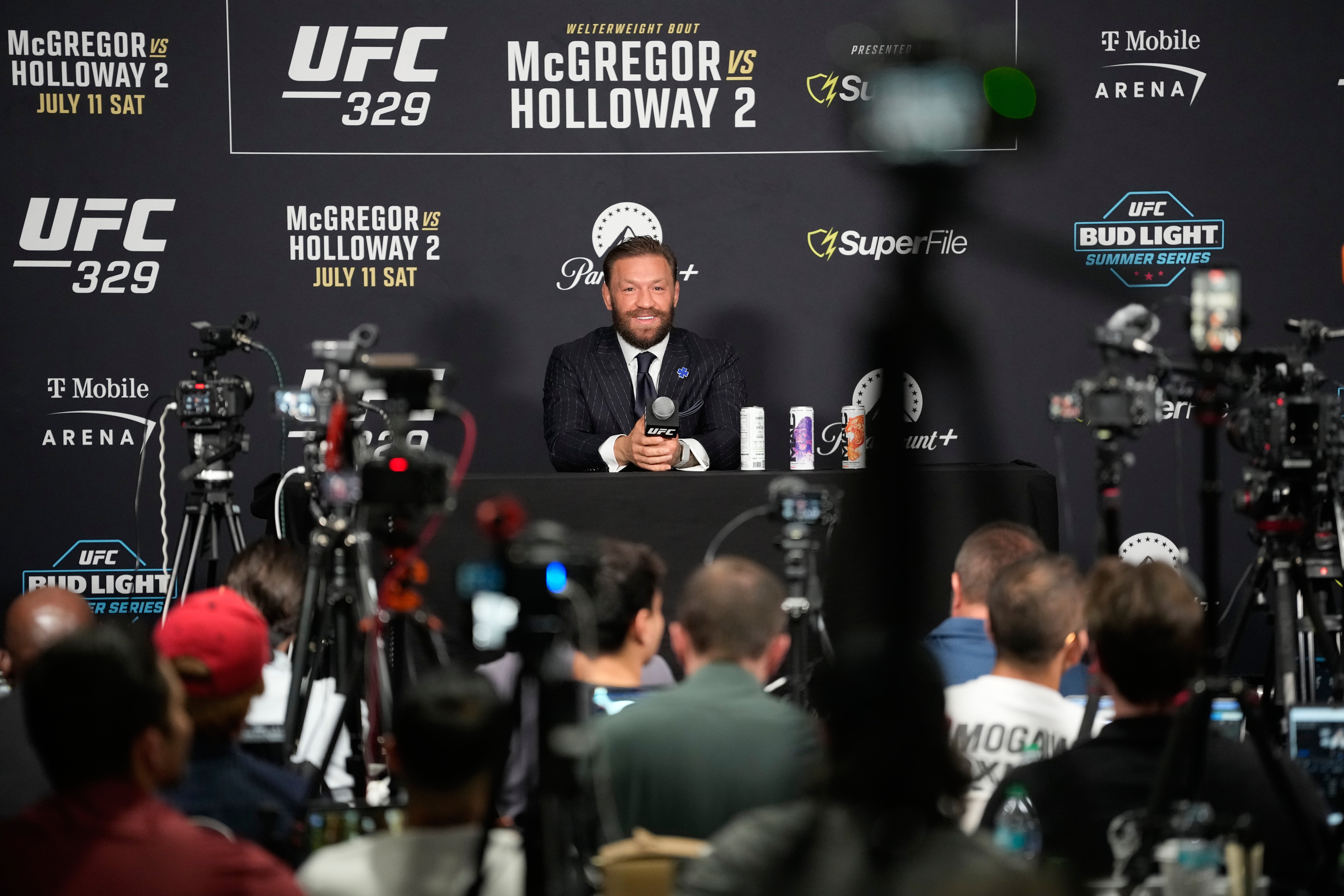 Conor McGregor at the UFC 329 media day