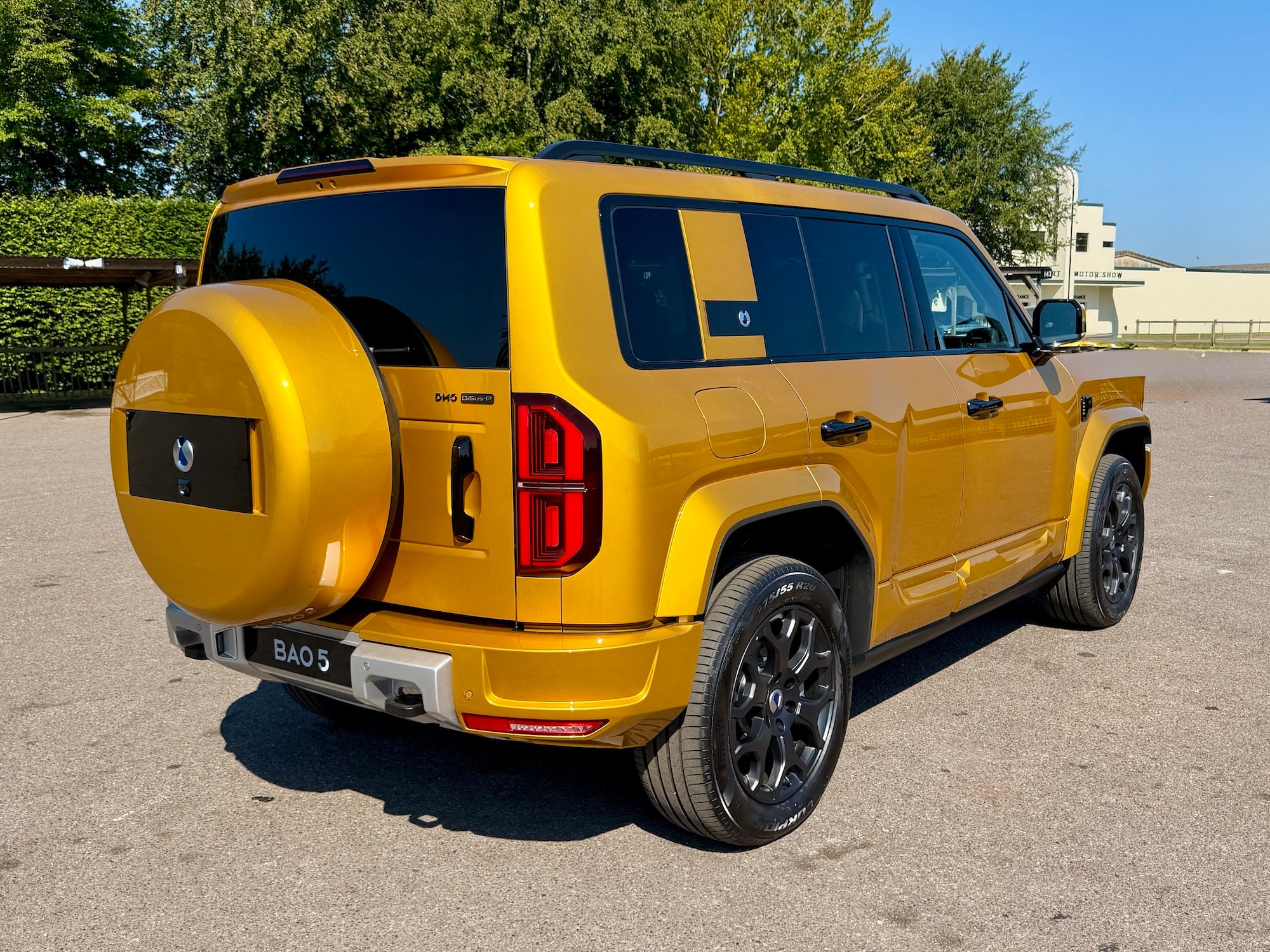 The Denza Bao 5's side-hinged rear door features self-closing – handy with the extra weight of a spare wheel on the back (Steve Fowler)