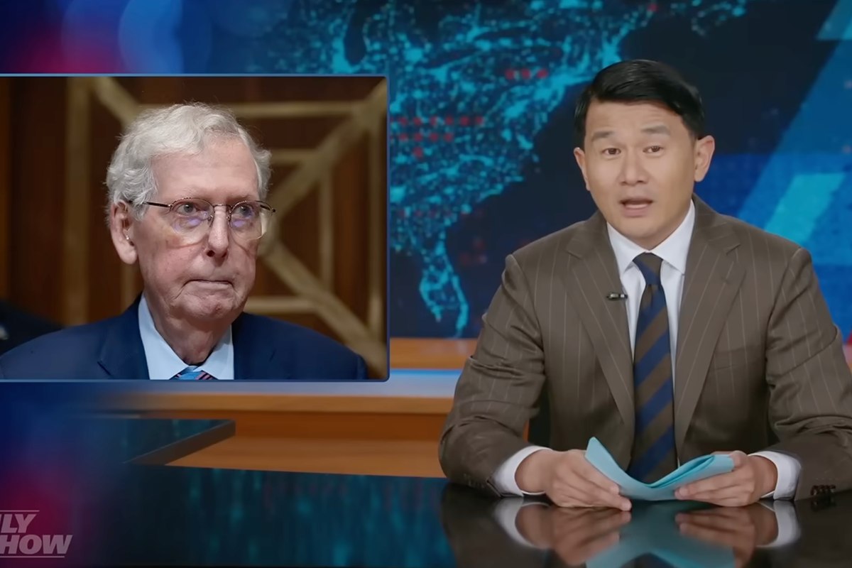 Daily Show mocks Mitch McConnell over his ‘totally legit’ 20-minute phone calls with numerous Republicans