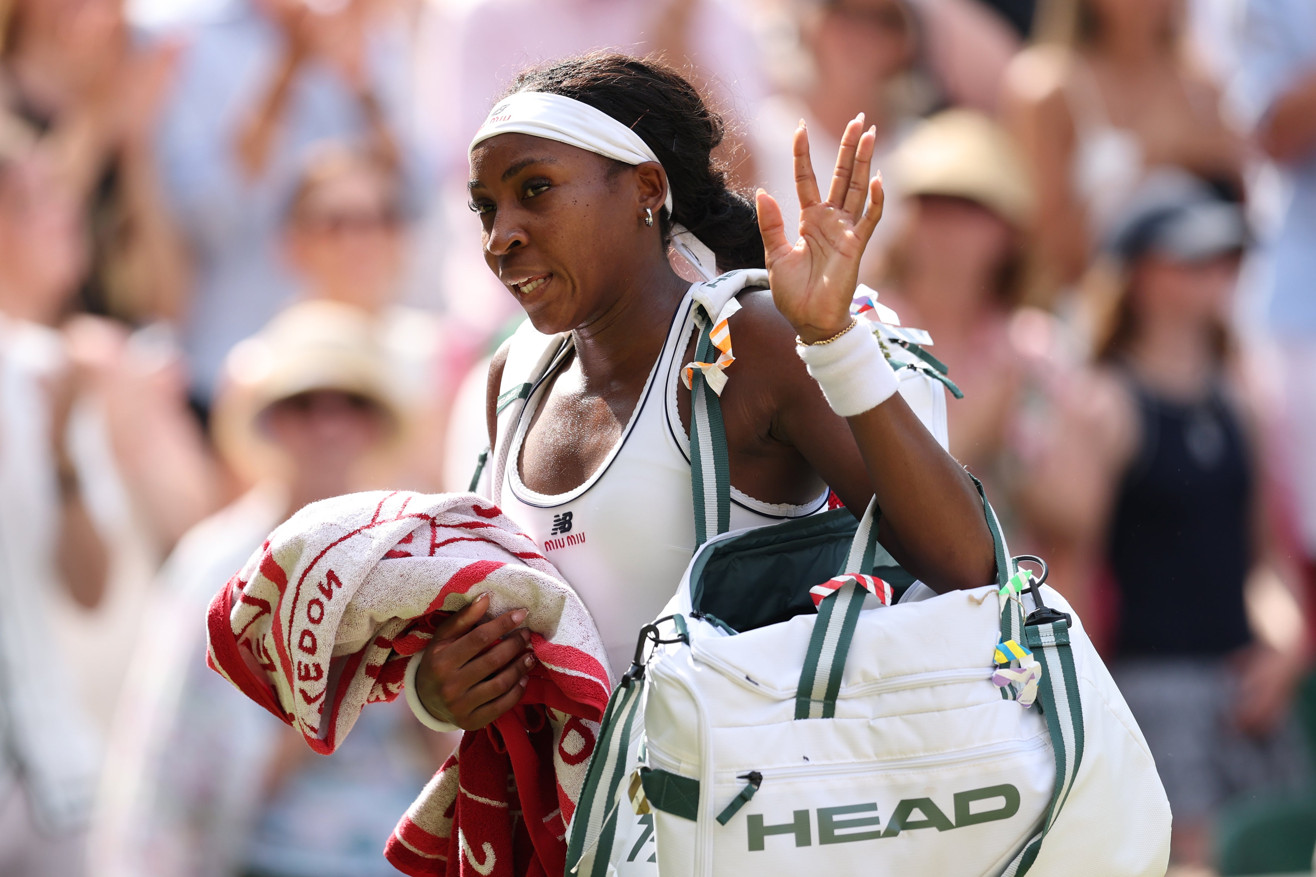 Gauff said she had ‘no regrets’ and vowed to learn from her miss