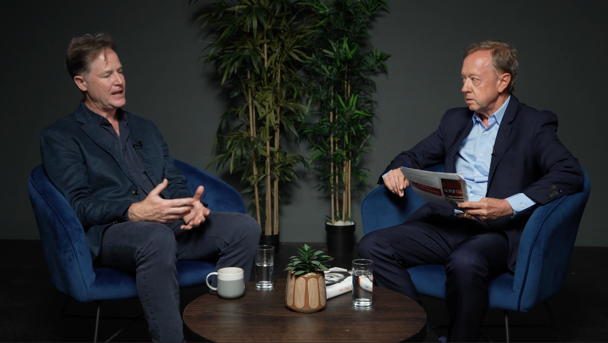Nick Clegg interviews Geordie Greig, editor-in-chief of The Independent