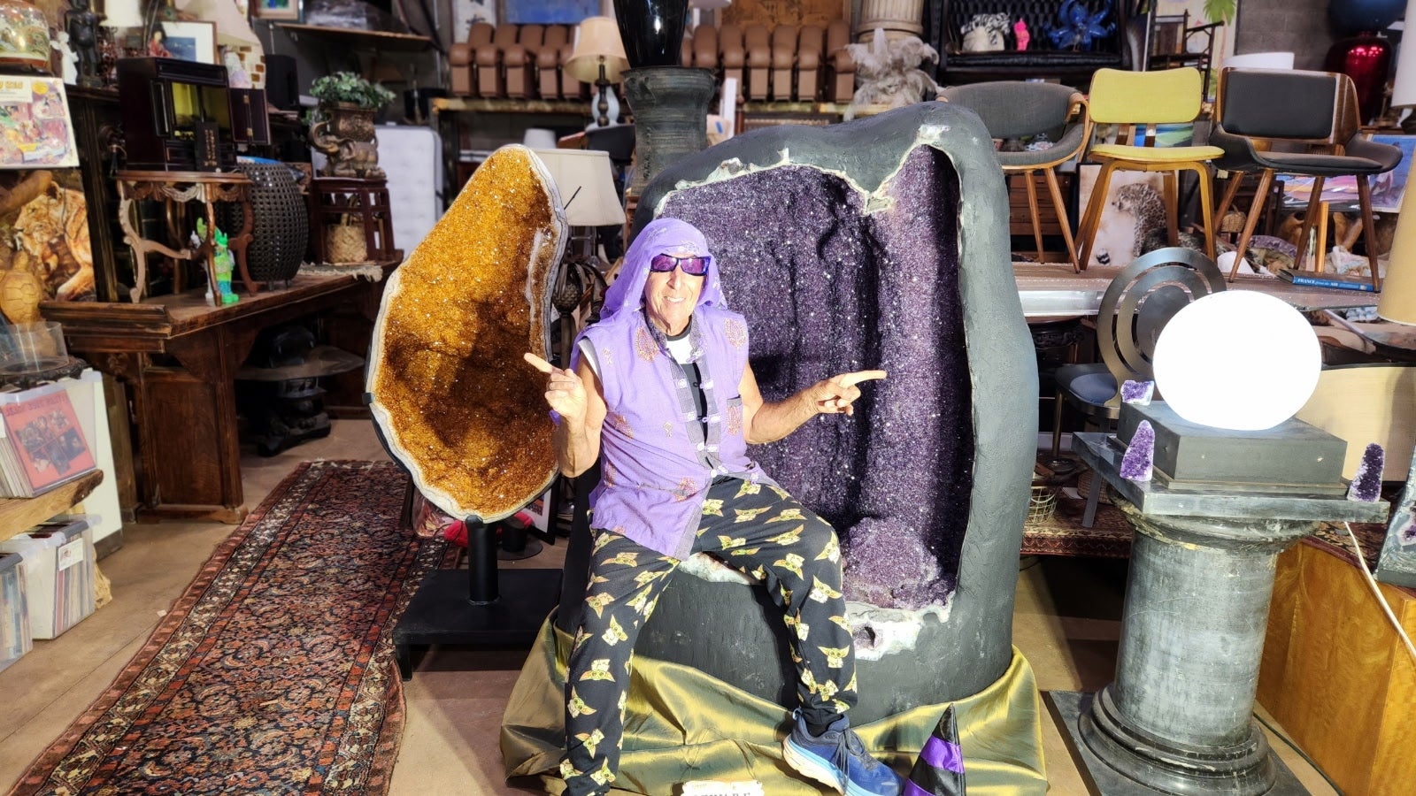 Ross is especially proud of an almost four-foot-tall penis-shaped amethyst in his store that he refuses to sell