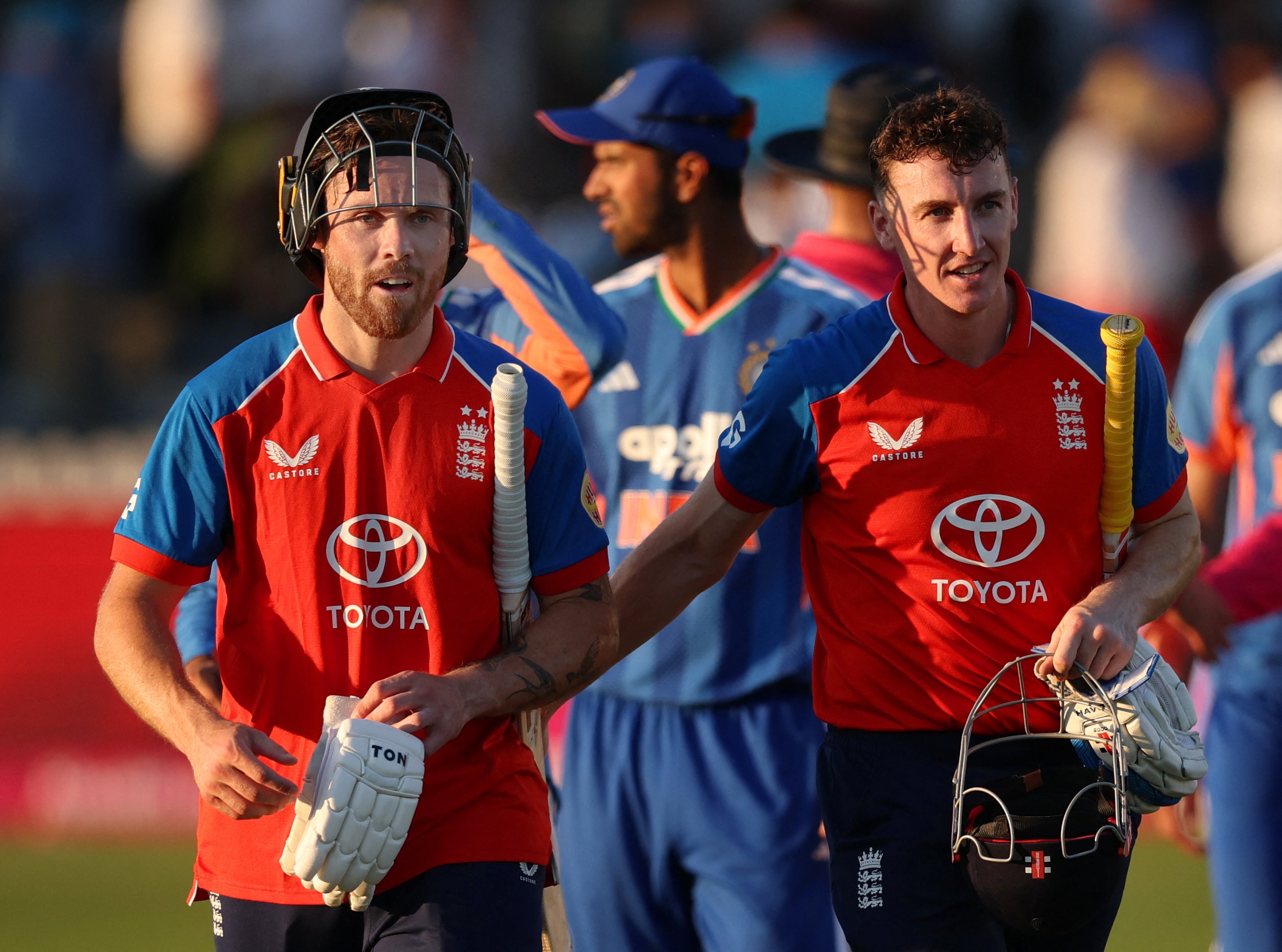 Phil Salt (left) ably supported Brook (Reuters)
